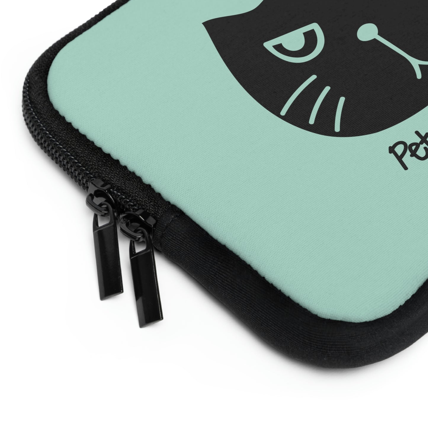 Black cat says Pet if you can Laptop Sleeve