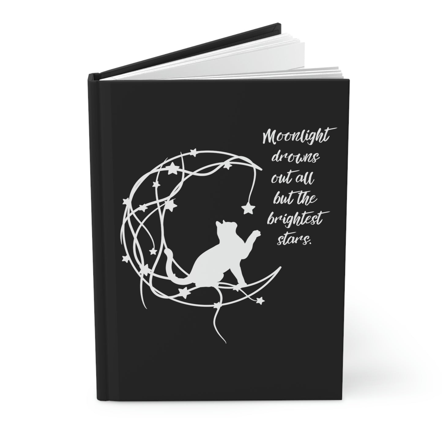 Cat and moon Hardcover Journal Matte