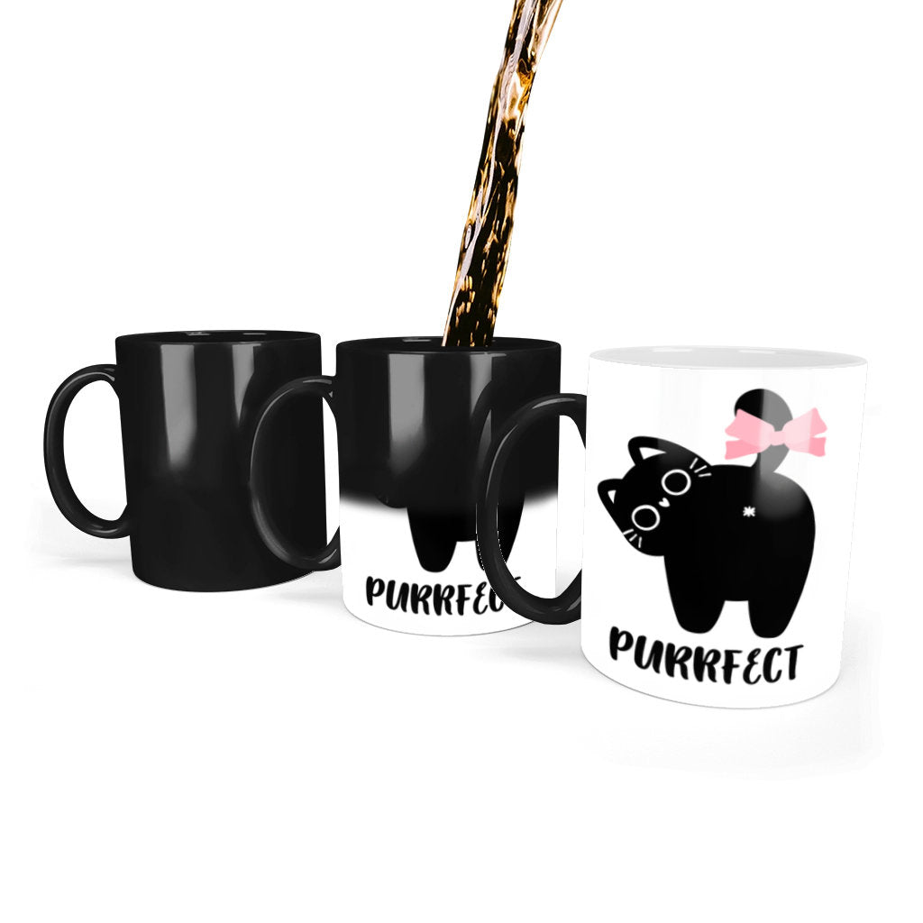 Cat butt Color Changing Mug, funny cat mug, cute cat coffee mug, preppy cat mug, Cat ass mug, coquette cat mug, sarcastic cat mug