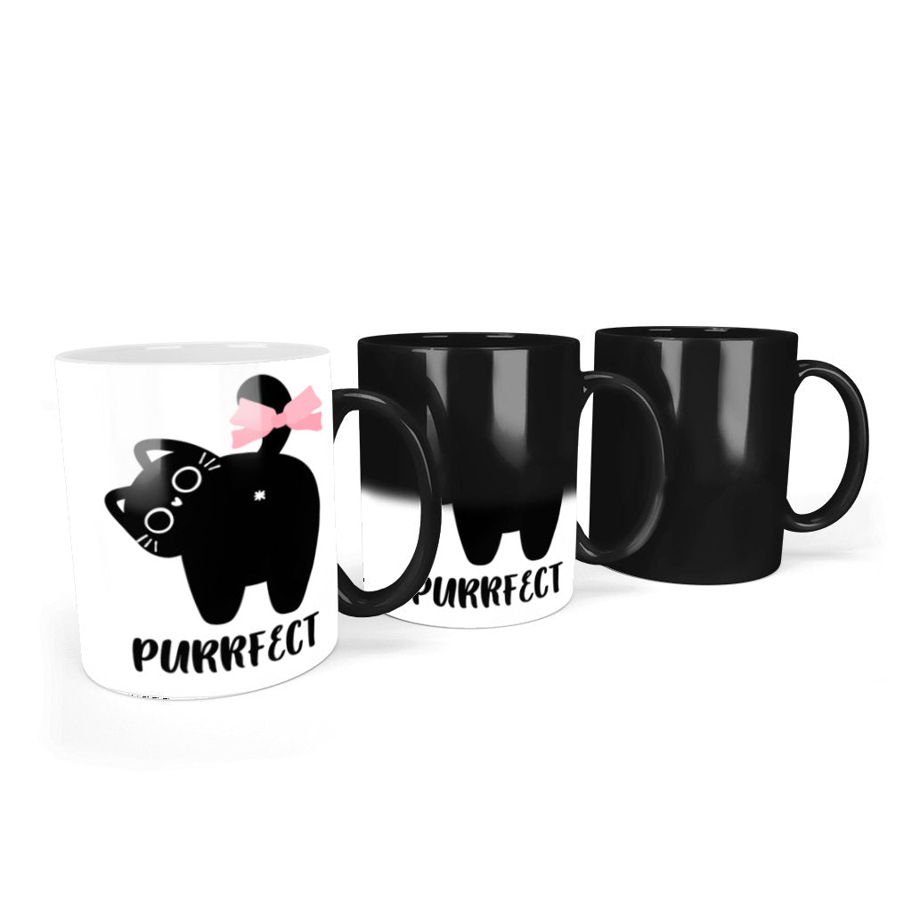 Cat butt Color Changing Mug, funny cat mug, cute cat coffee mug, preppy cat mug, Cat ass mug, coquette cat mug, sarcastic cat mug