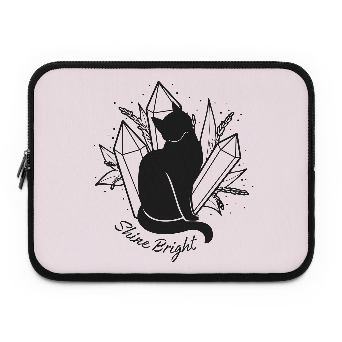 Crystals and Cat Laptop Sleeve