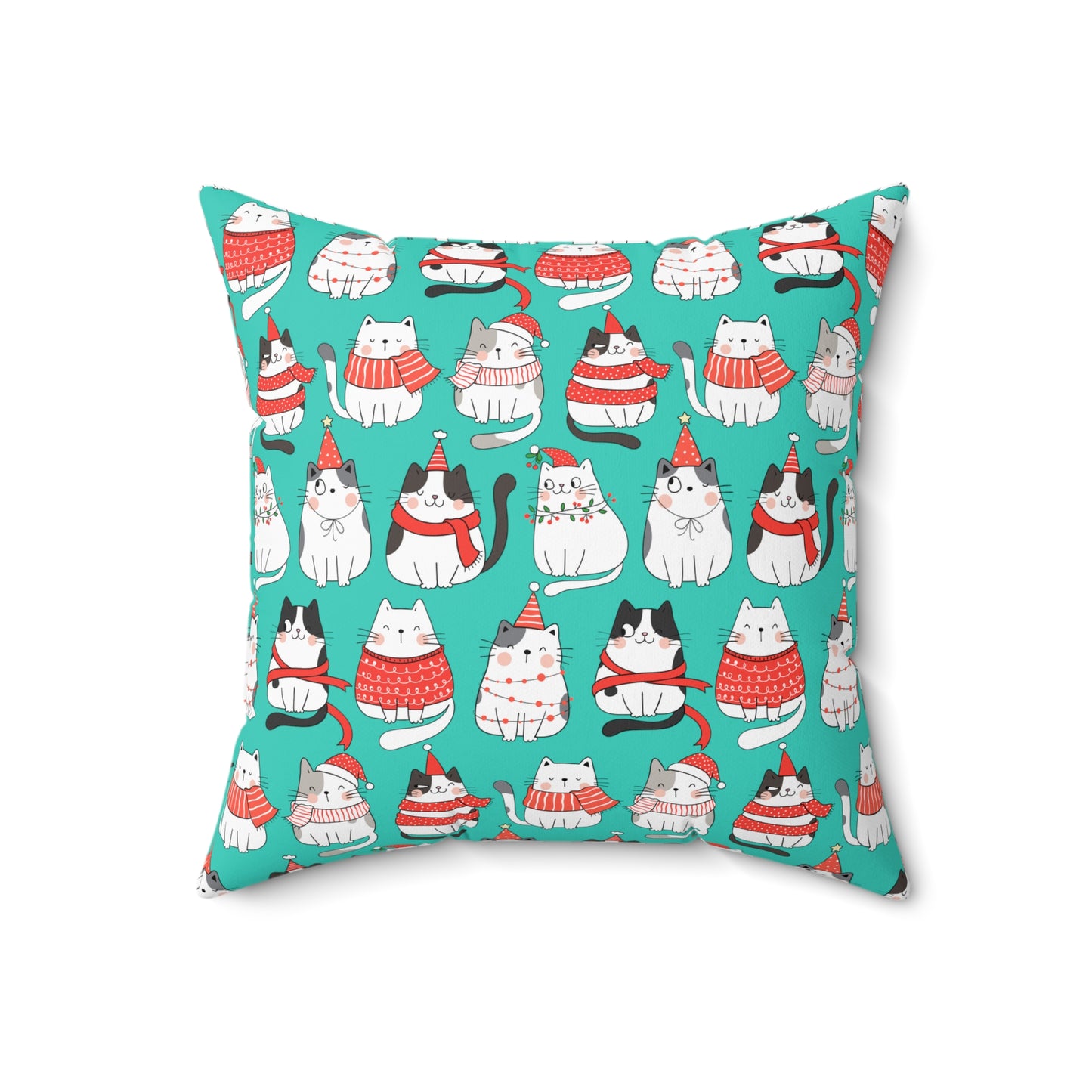 Cute Cats Pattern Christmas Pillow