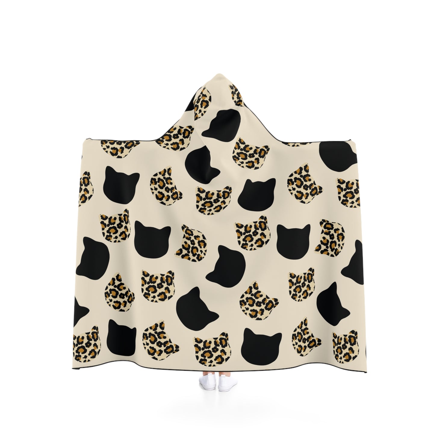 Cat Pattern Hooded Blanket