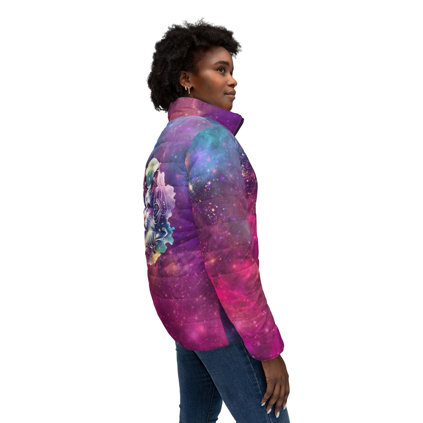 Cosmic Cat Puffer Jacket