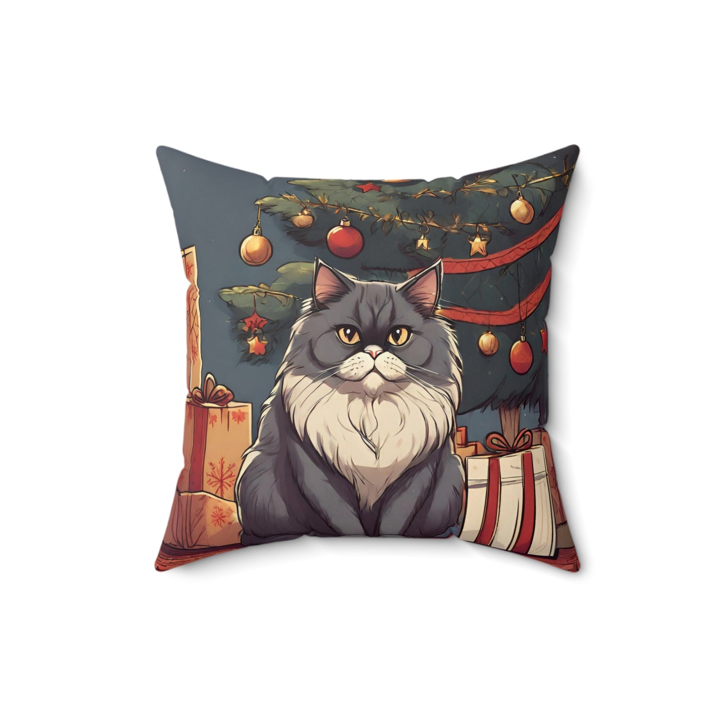 Persian Cat Christmas Pillow
