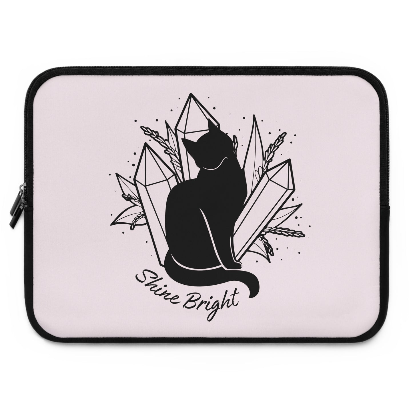 Crystals and Cat Laptop Sleeve