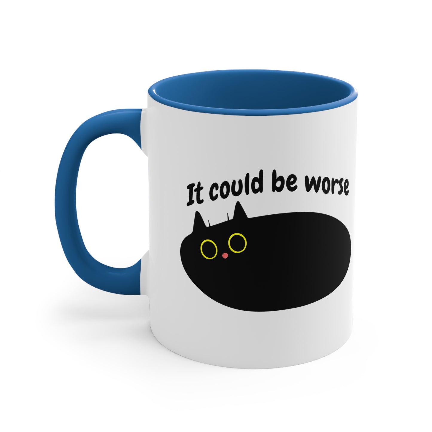 Cute Black cat Accent Coffee Mug, 11oz