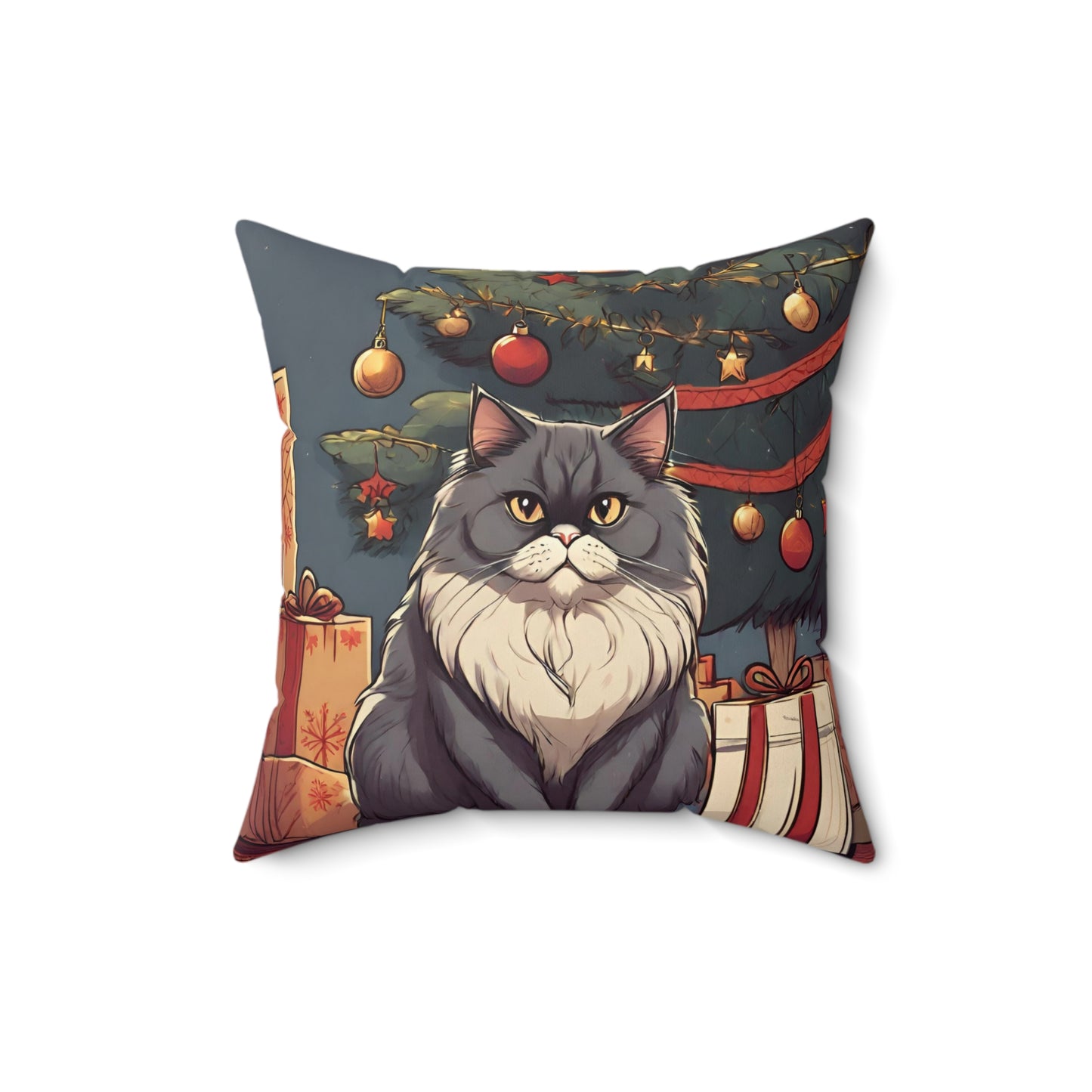 Persian Cat Christmas Pillow
