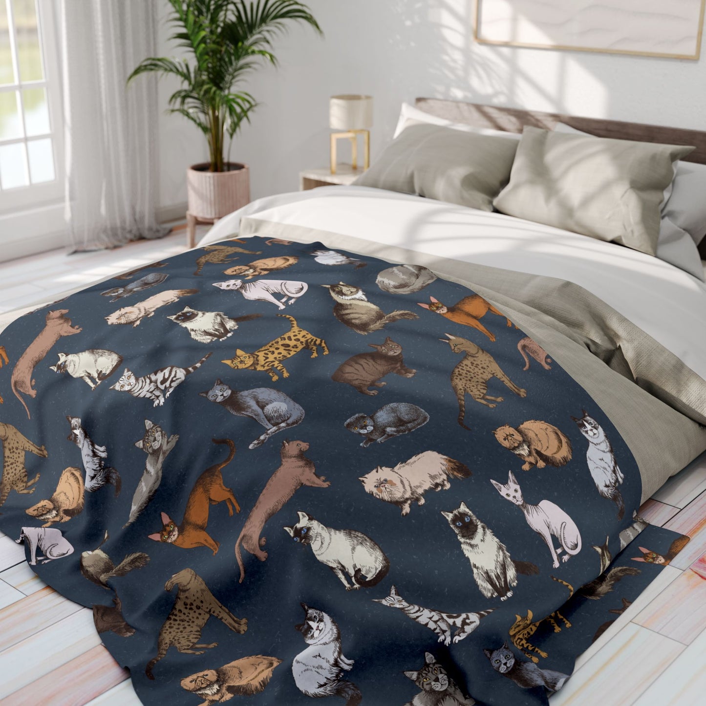 Cat Breeds Arctic Fleece Blanket