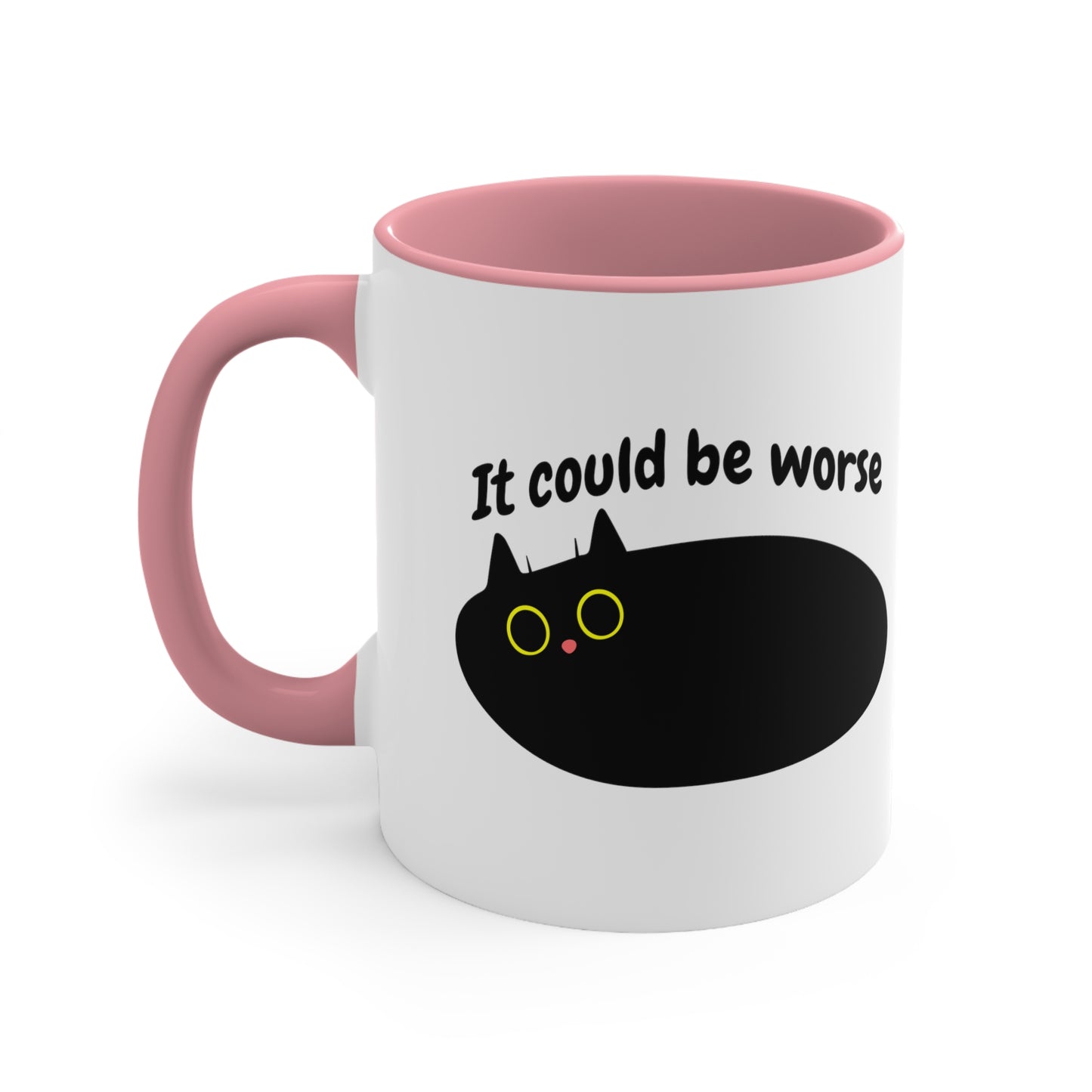 Cute Black cat Accent Coffee Mug, 11oz