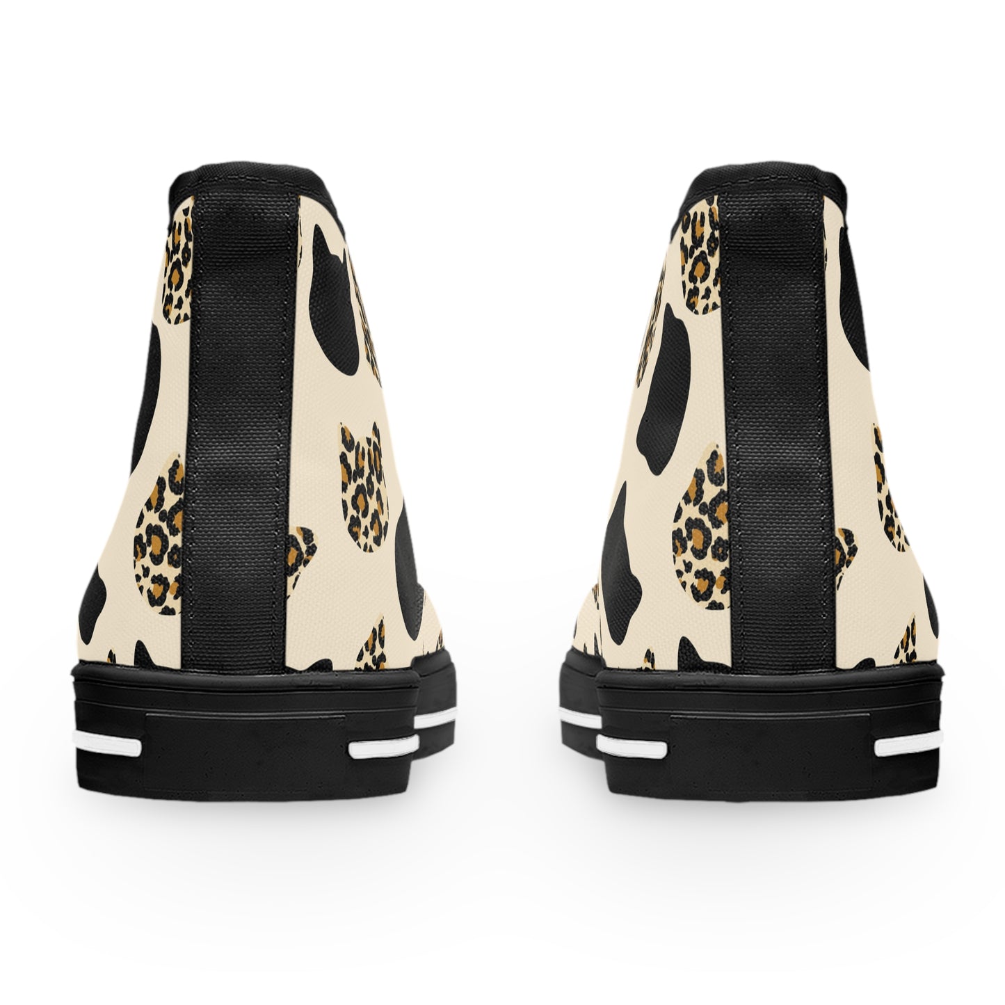 Cat Heads and Leopard Women's High Top Sneakers