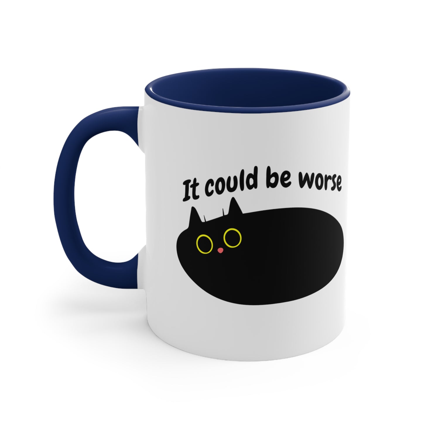 Cute Black cat Accent Coffee Mug, 11oz