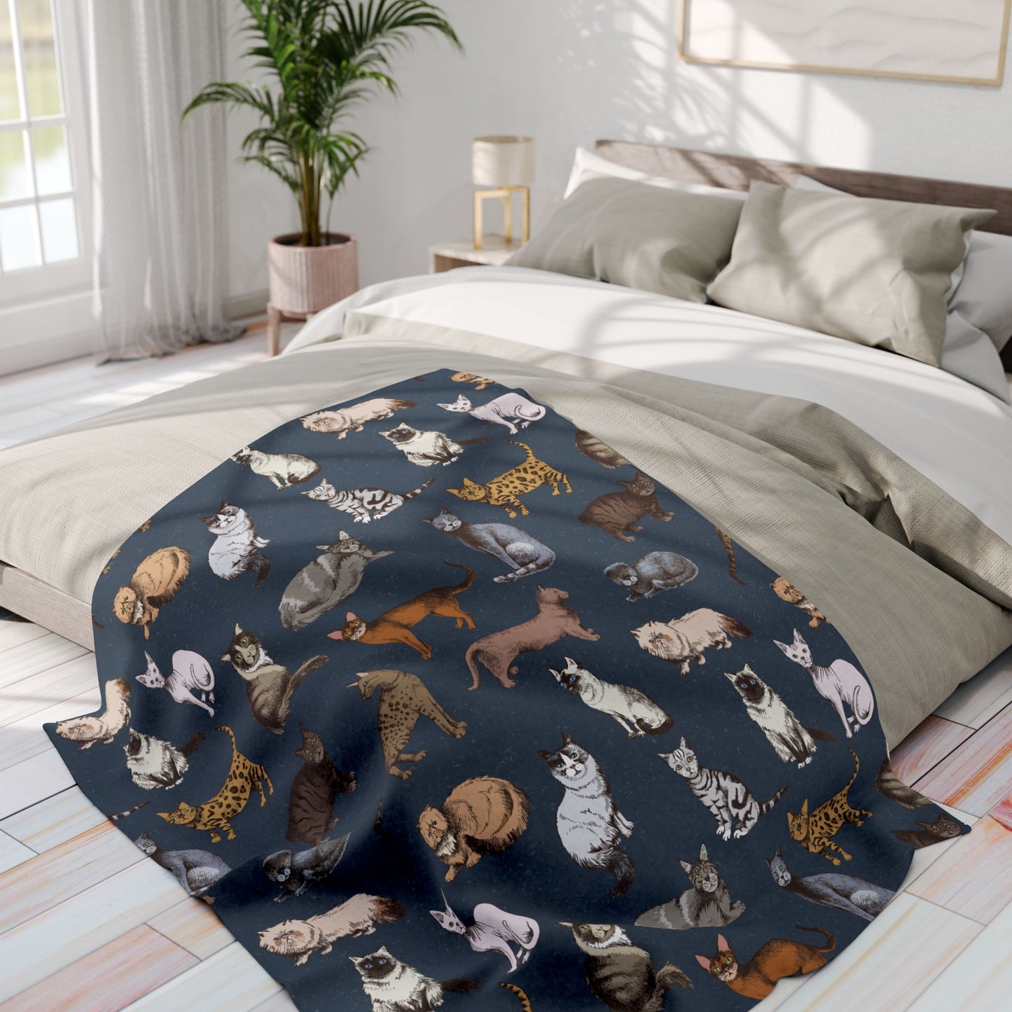 Cat Breeds Arctic Fleece Blanket