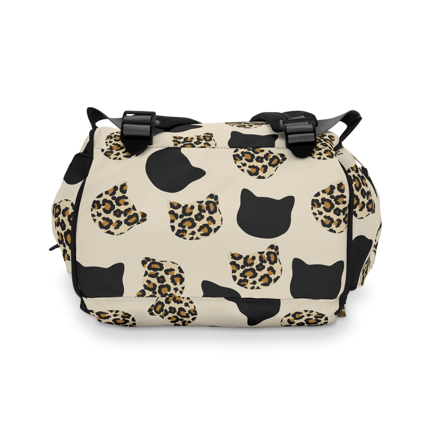 Cat Heads and Leopard Pattern Large Capacity Backpack