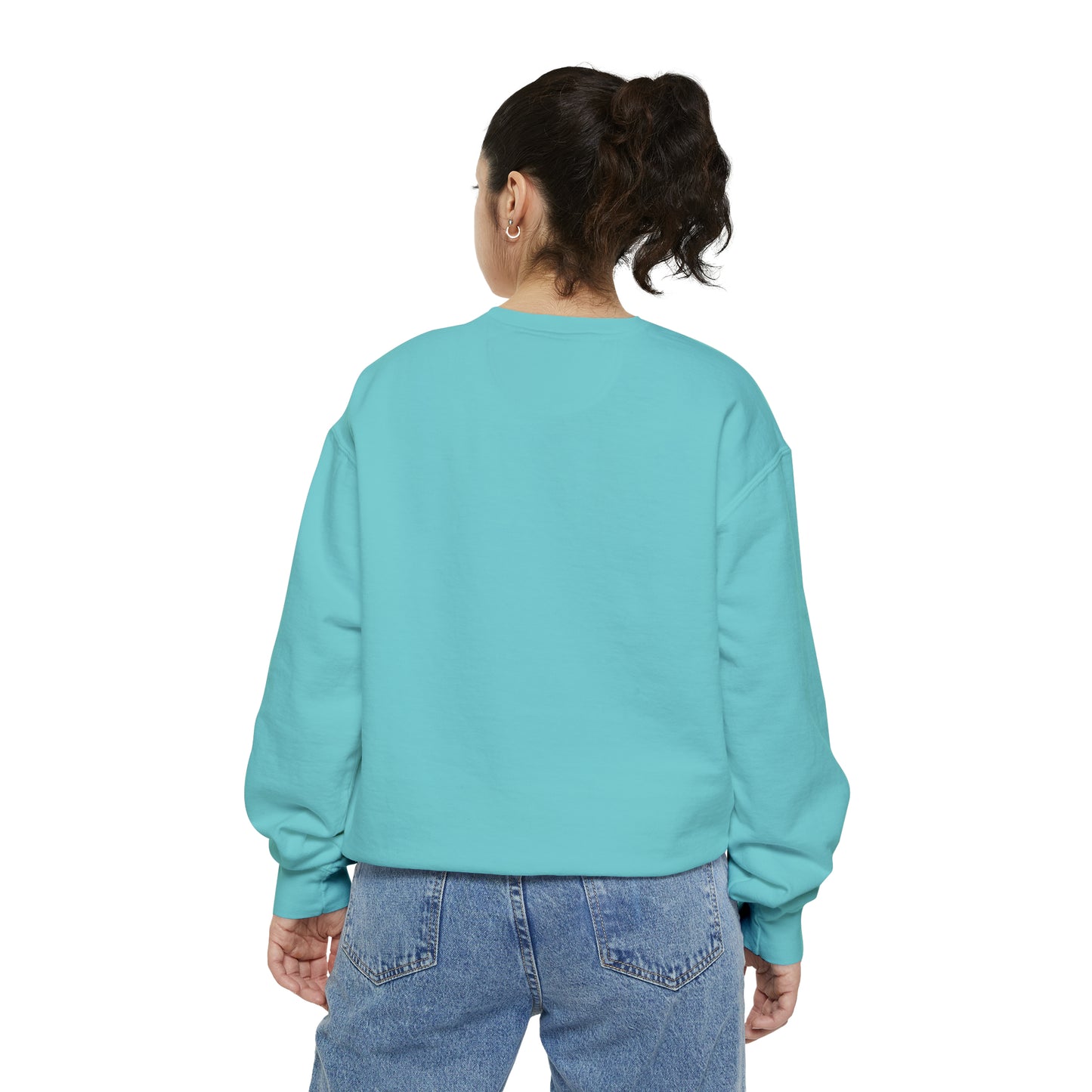 Nerdy Cat Garment-Dyed Sweatshirt