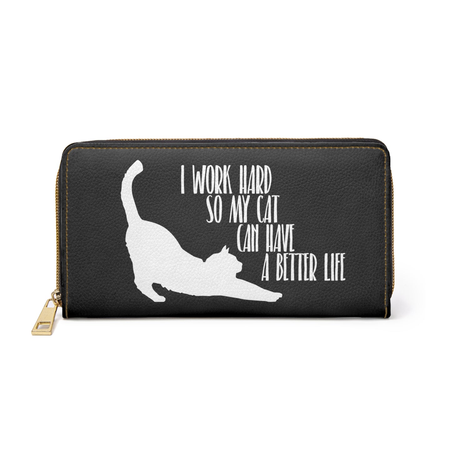 Cat quote Zipper Wallet, cute Cat wallet, cool cat lover accessory, trendy cat wallet, Unique cat wallet, Functional cat wallet cat mom gift