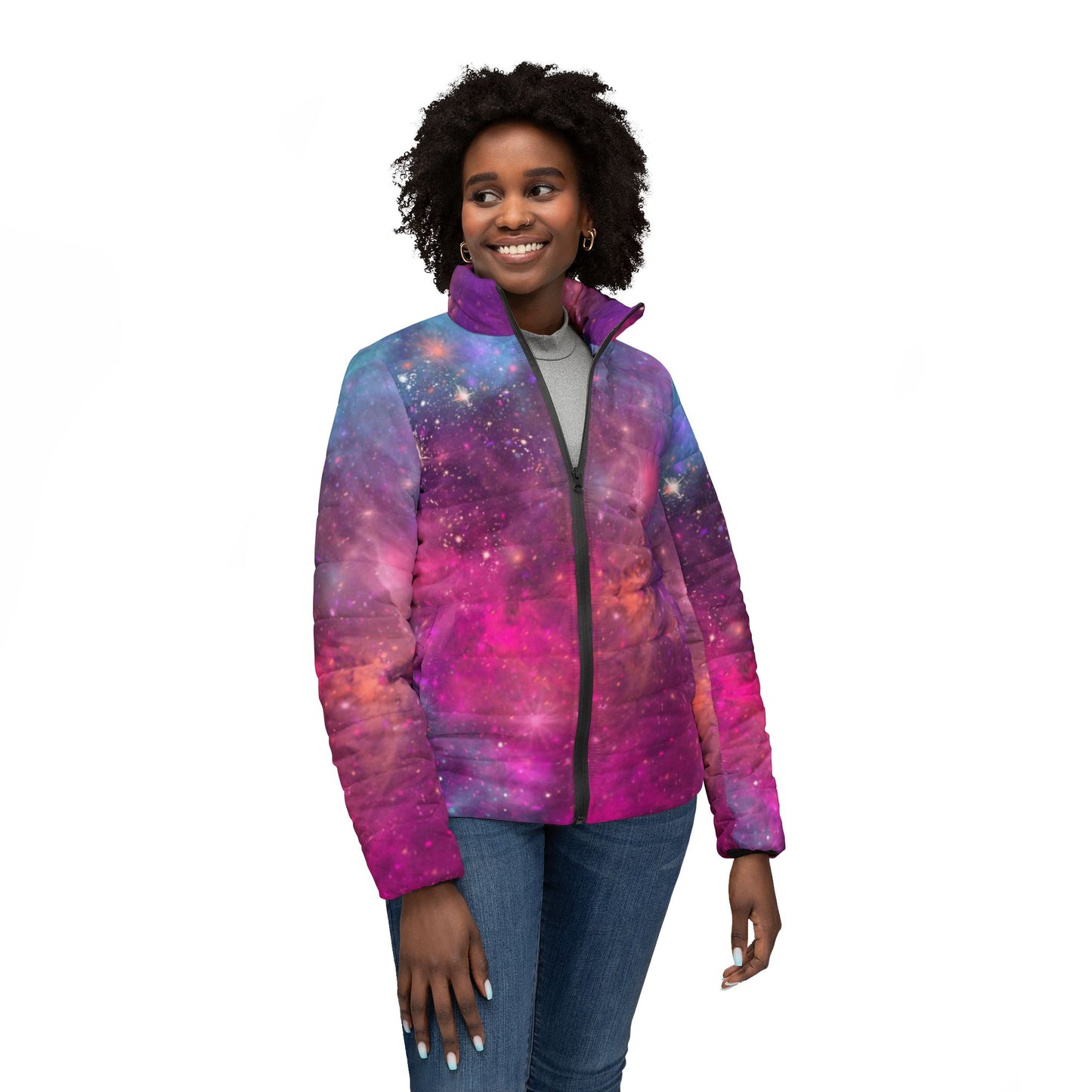 Cosmic Cat Puffer Jacket