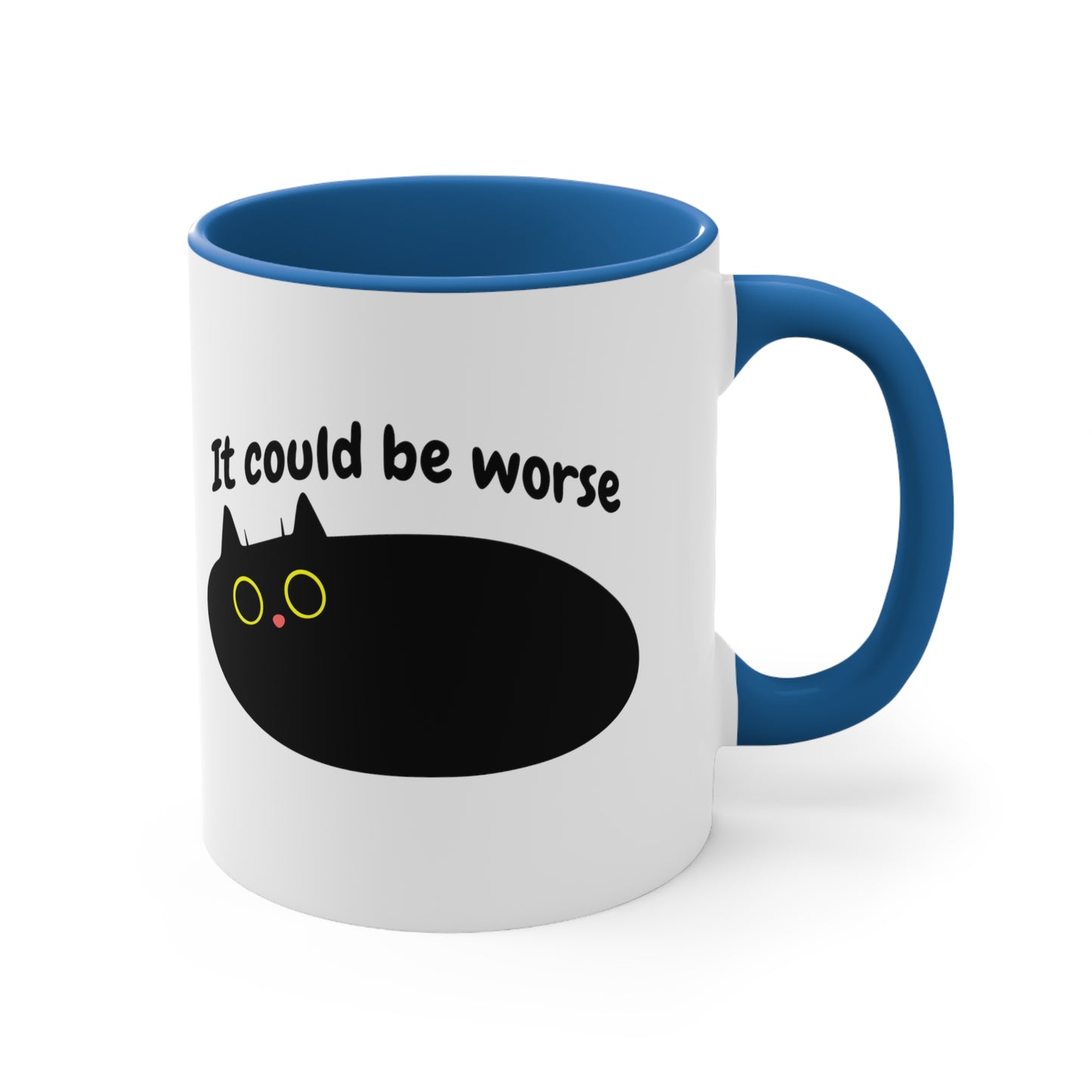 Cute Black cat Accent Coffee Mug, 11oz