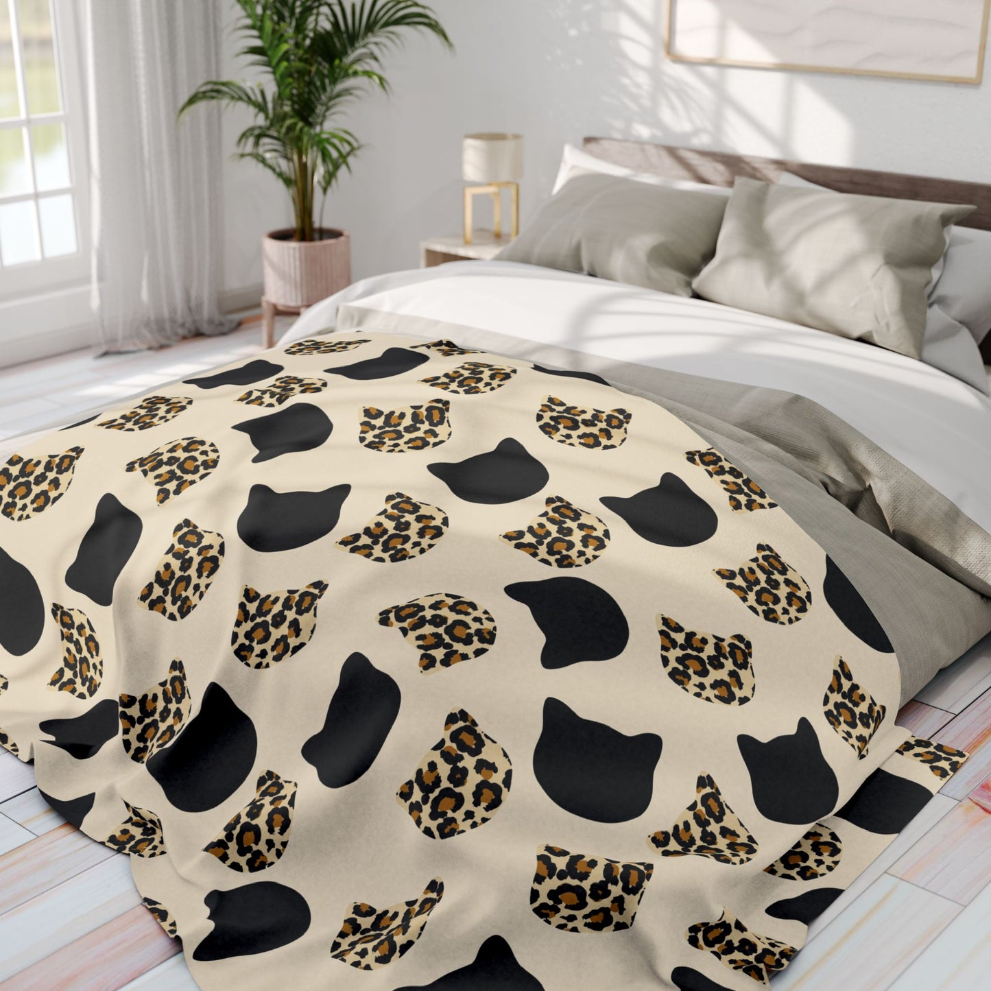 Cat Pattern Arctic Fleece Blanket