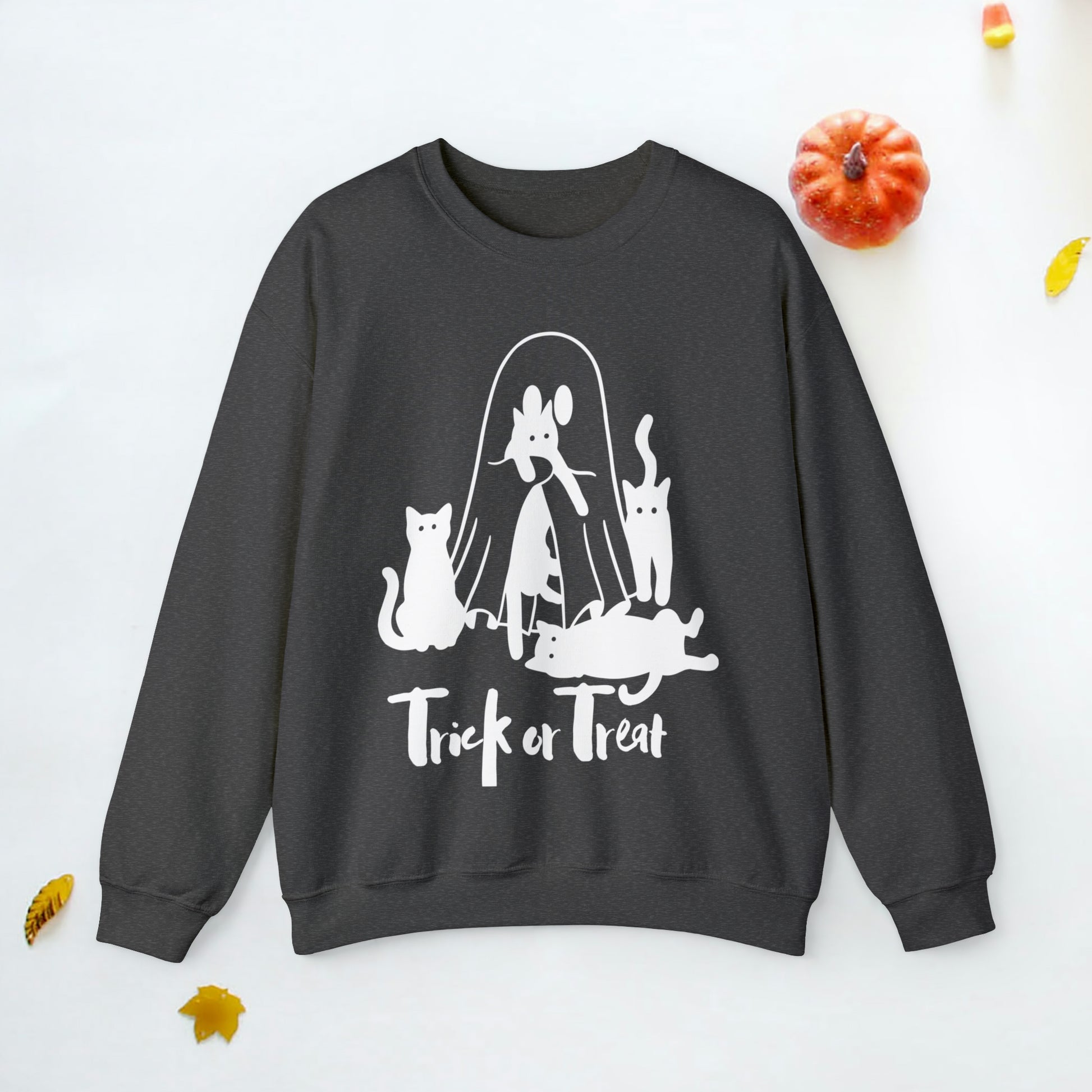 Ghost and cats Sweatshirt, Funny Cat Halloween Sweatshirt, Spooky Season pullover, Black Cats Ghost Halloween jumper, Cute Halloween sweater