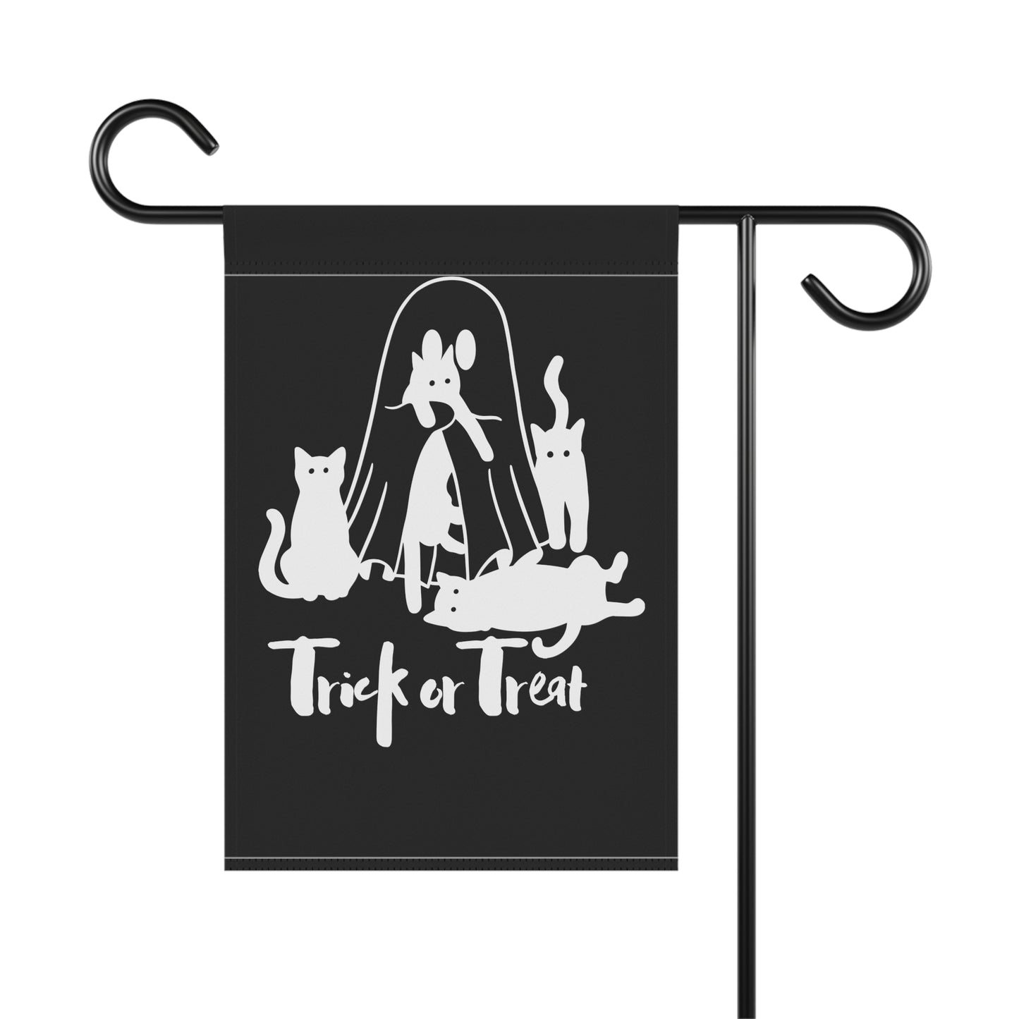 Ghost and Cats Halloween Garden & House Banner