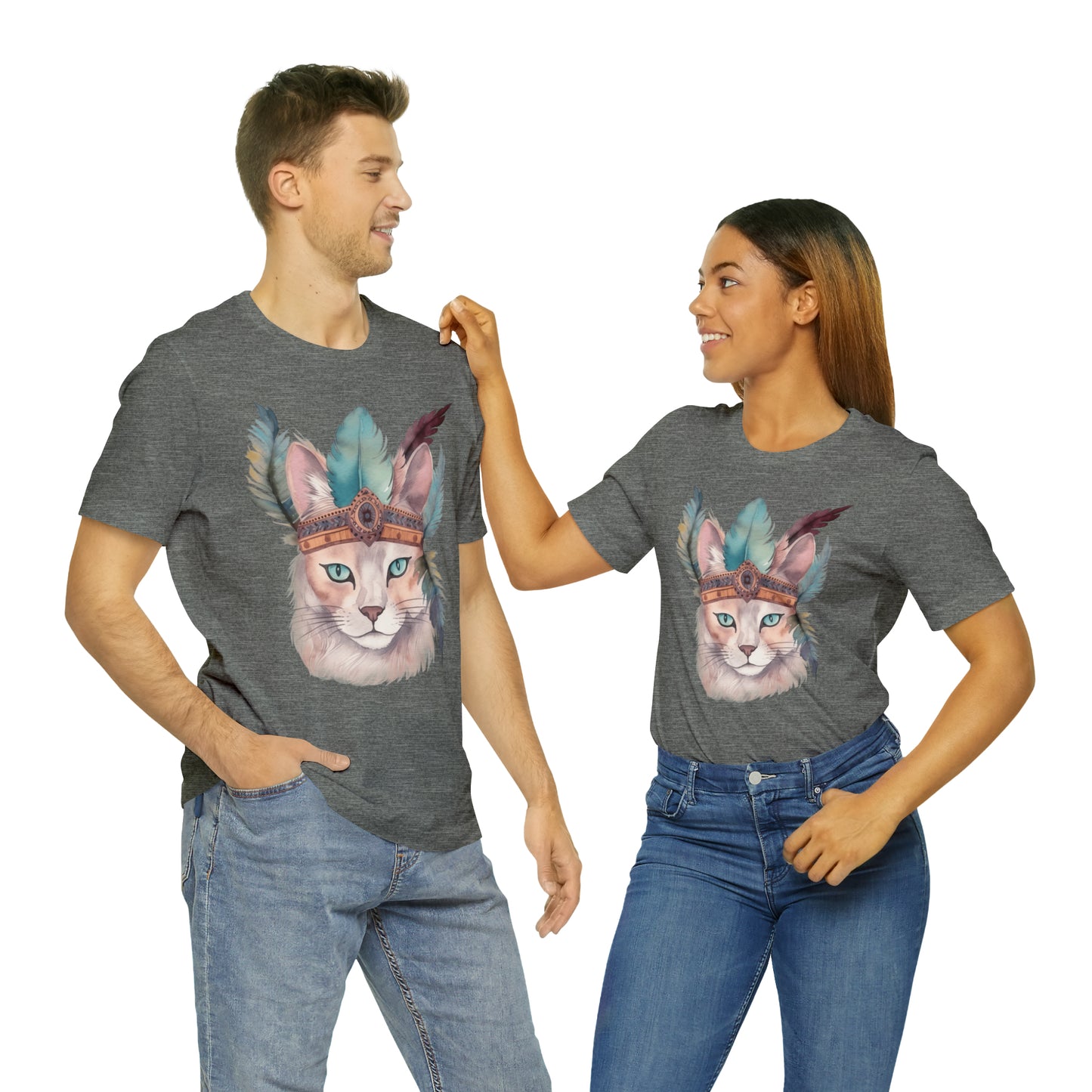 Cat Native American Art T-Shirt