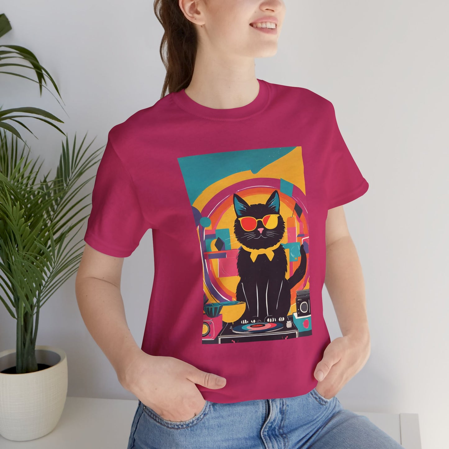 Black Cat DJ T-Shirt