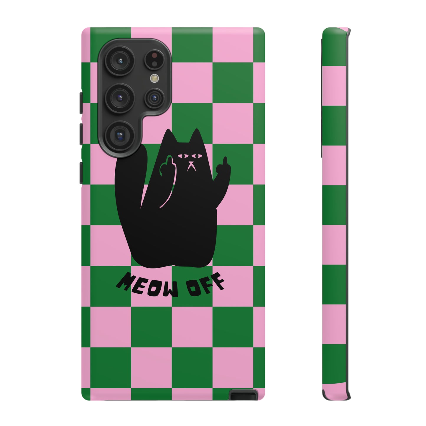 Checkered Funny Cat Phone Case