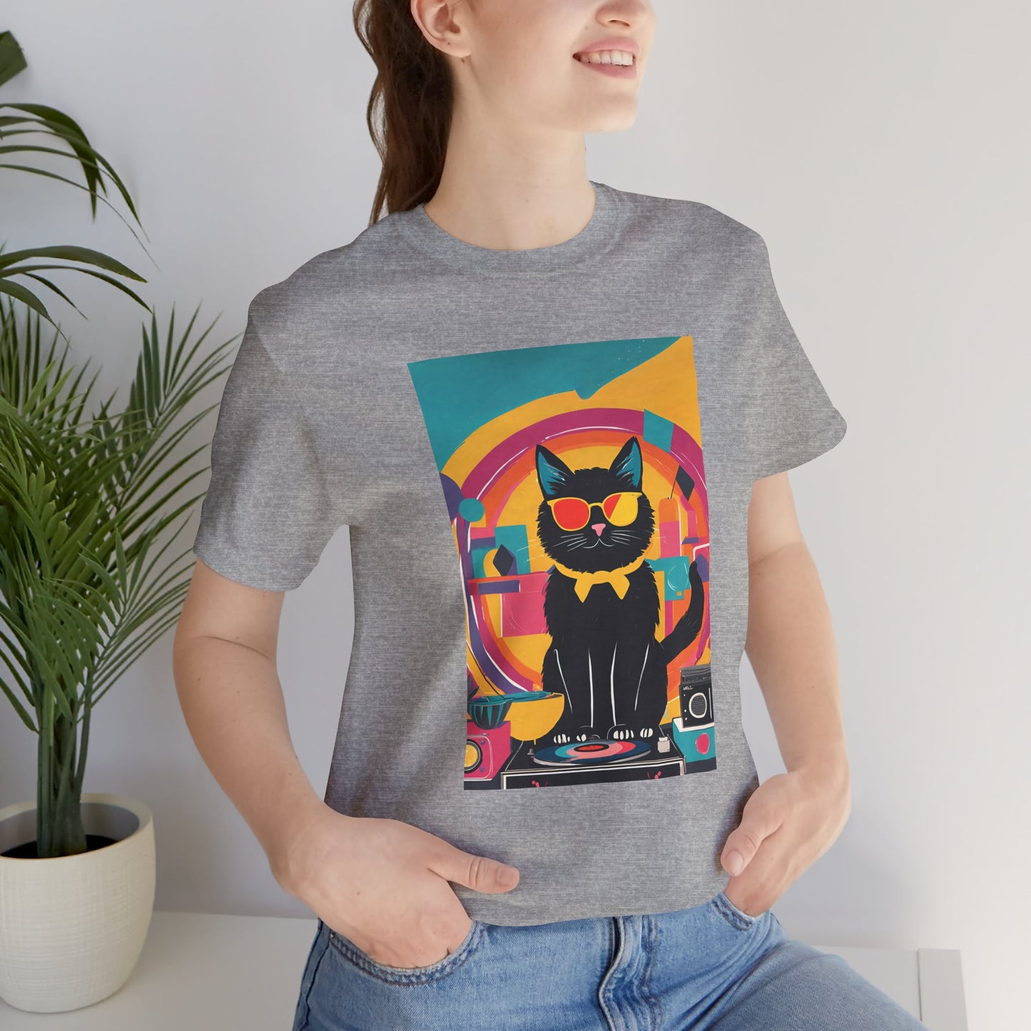 Black Cat DJ T-Shirt