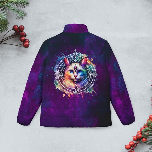 Galactic Cat Puffer Jacket