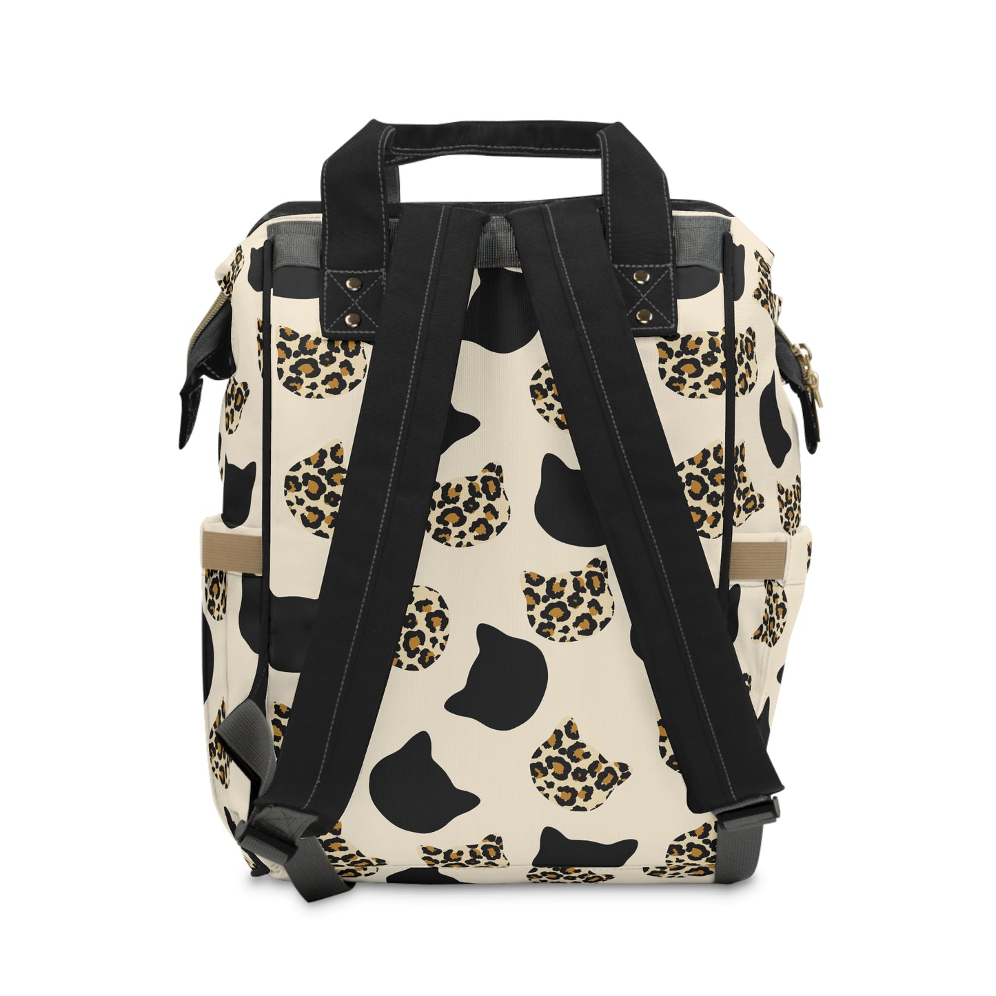 Cat Heads and Leopard Pattern Large Capacity Backpack