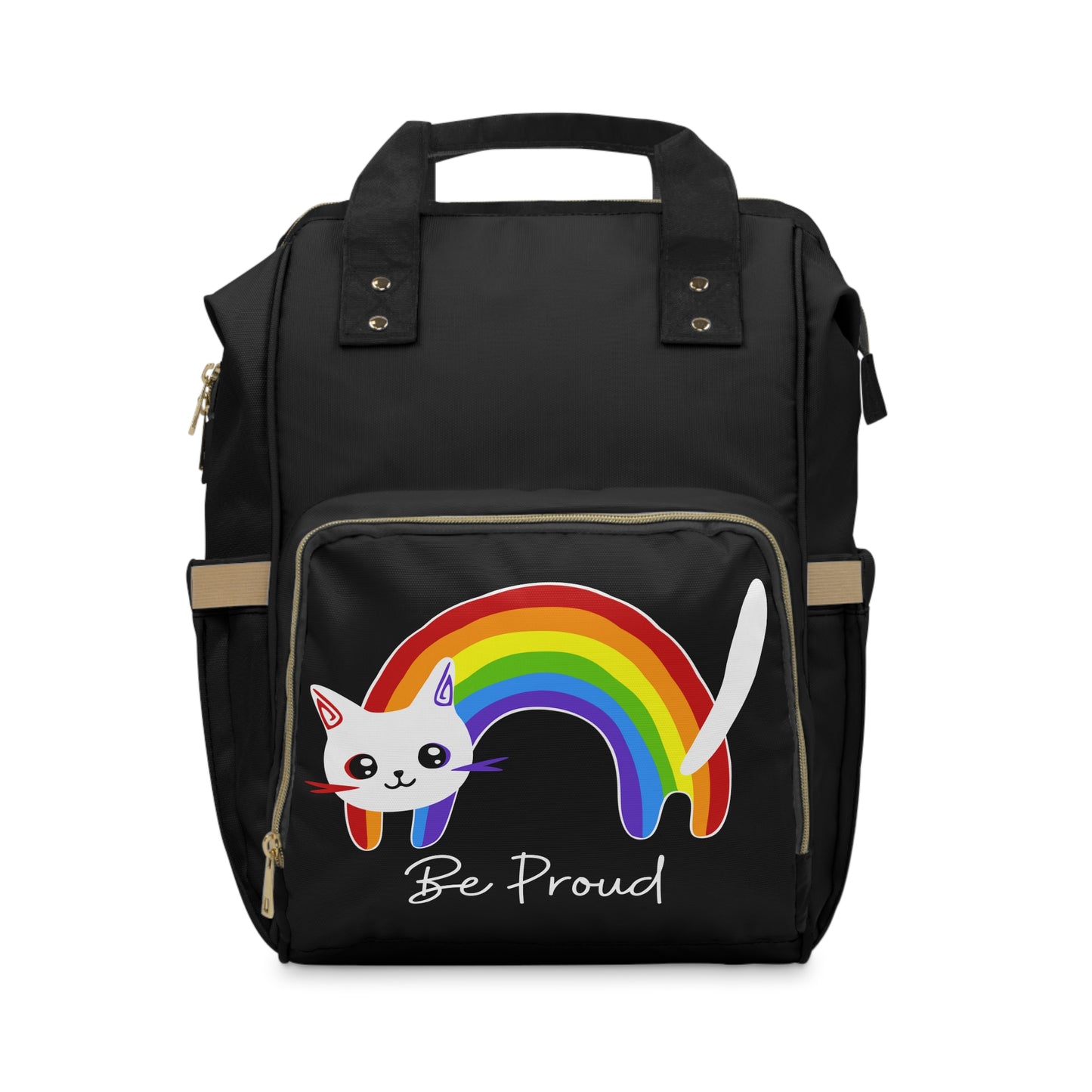 Rainbow Cat LGBT Large Capacity Backpack