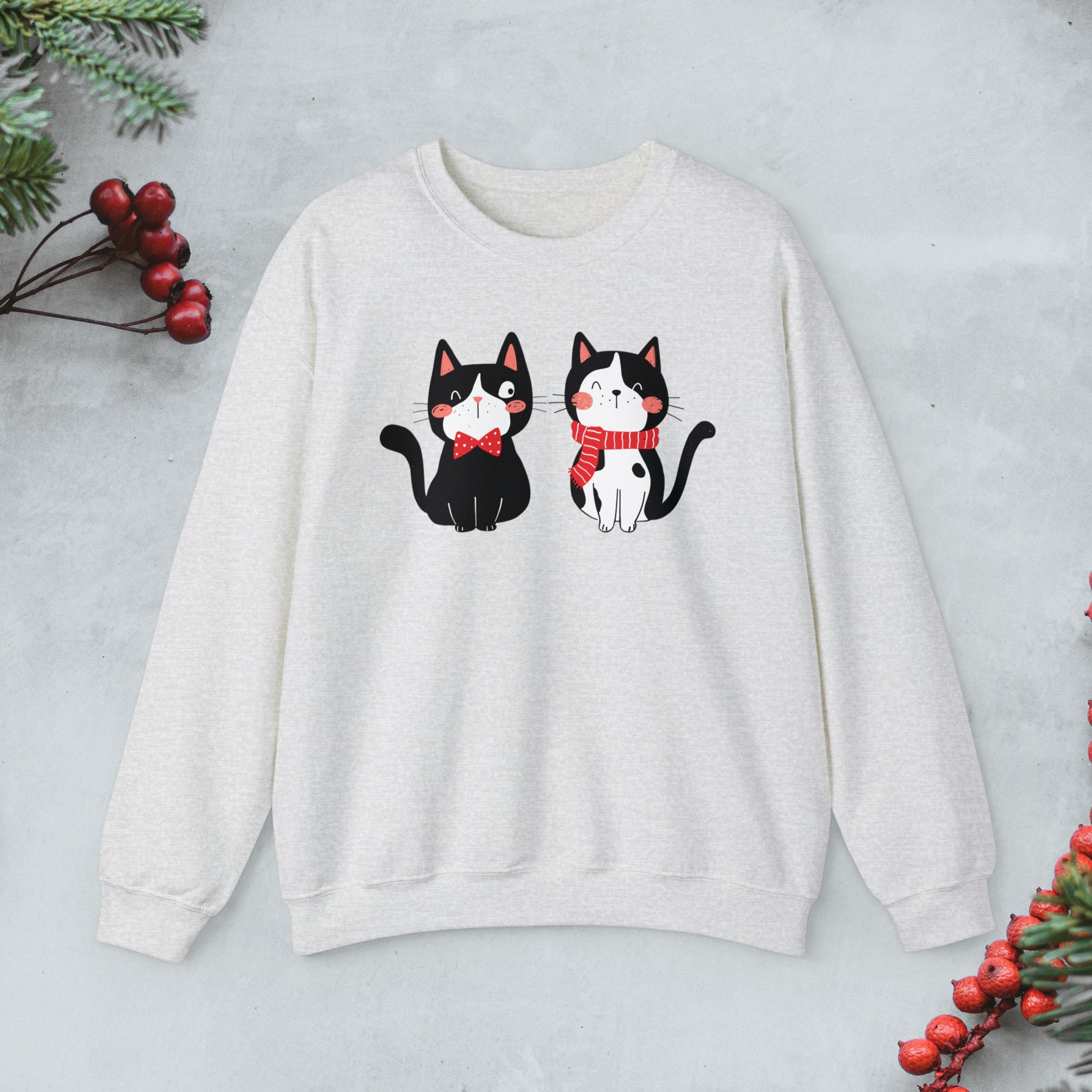 White cat 2024 christmas sweater