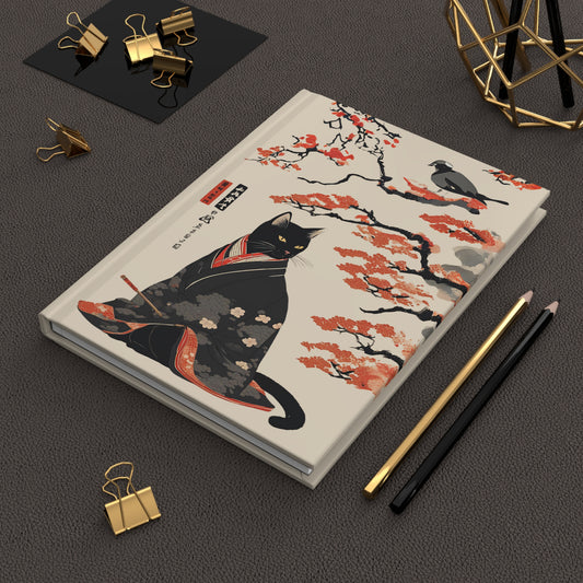 Cat Japanese Art Hardcover Journal Matte