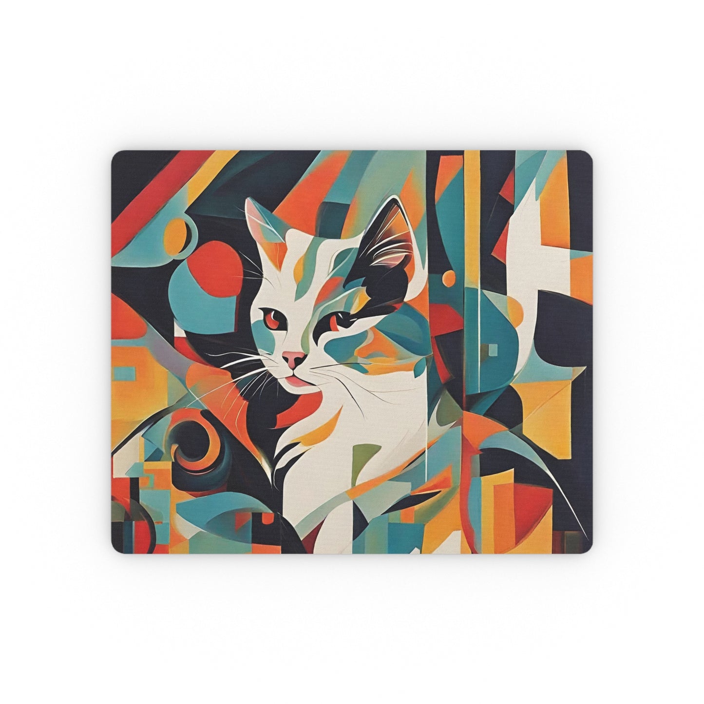 Abstract Cat Rectangular Mouse Pad