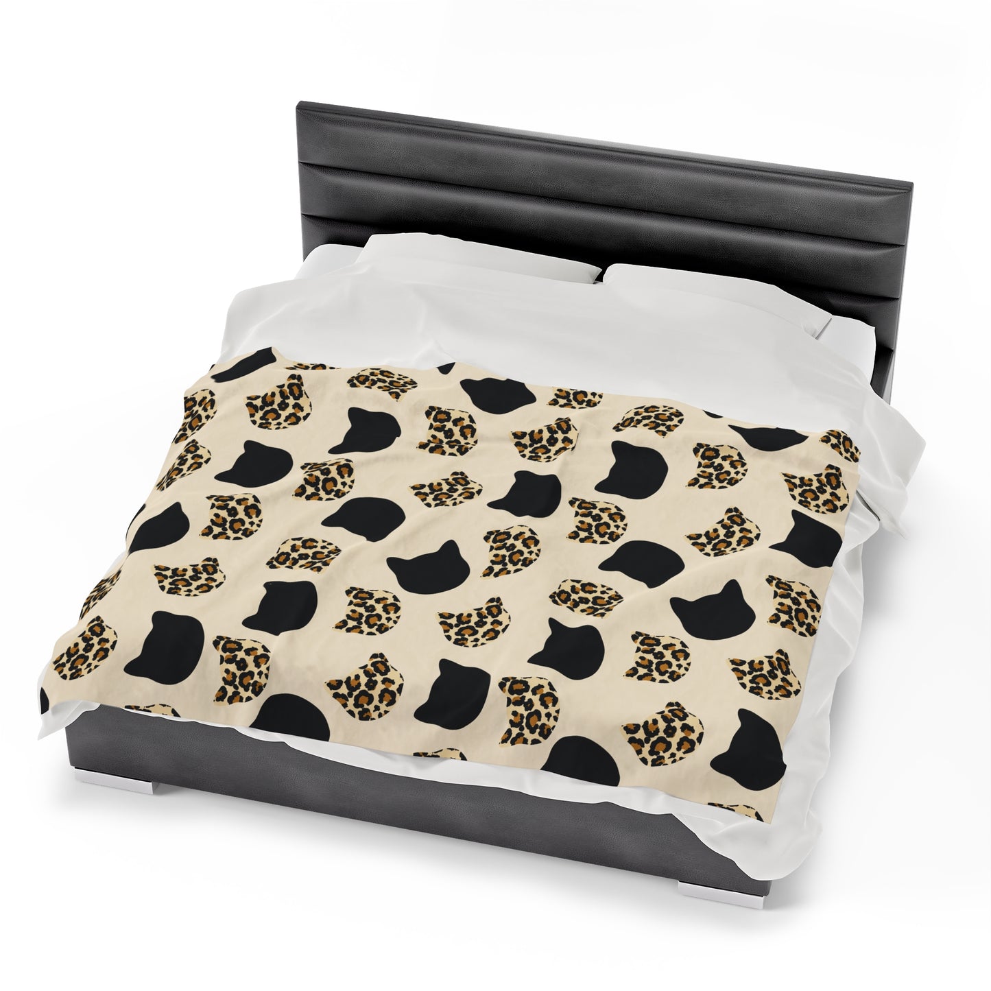 Cat Pattern Velveteen Plush Blanket