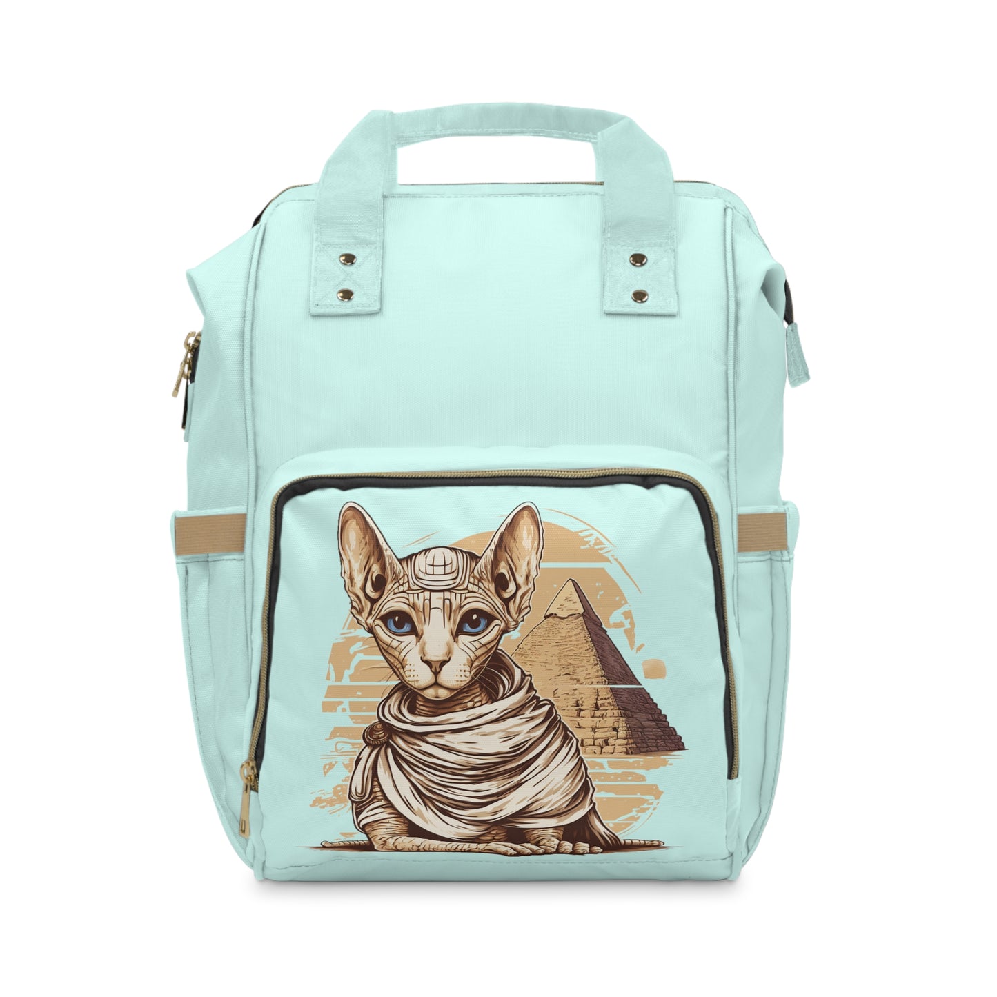 Sphynx Cat Pyramid Large Capacity Backpack, Cat ancient egypt student bag, Sphynx cat egypt aesthetic Backpack, pharaoh cat school backpack