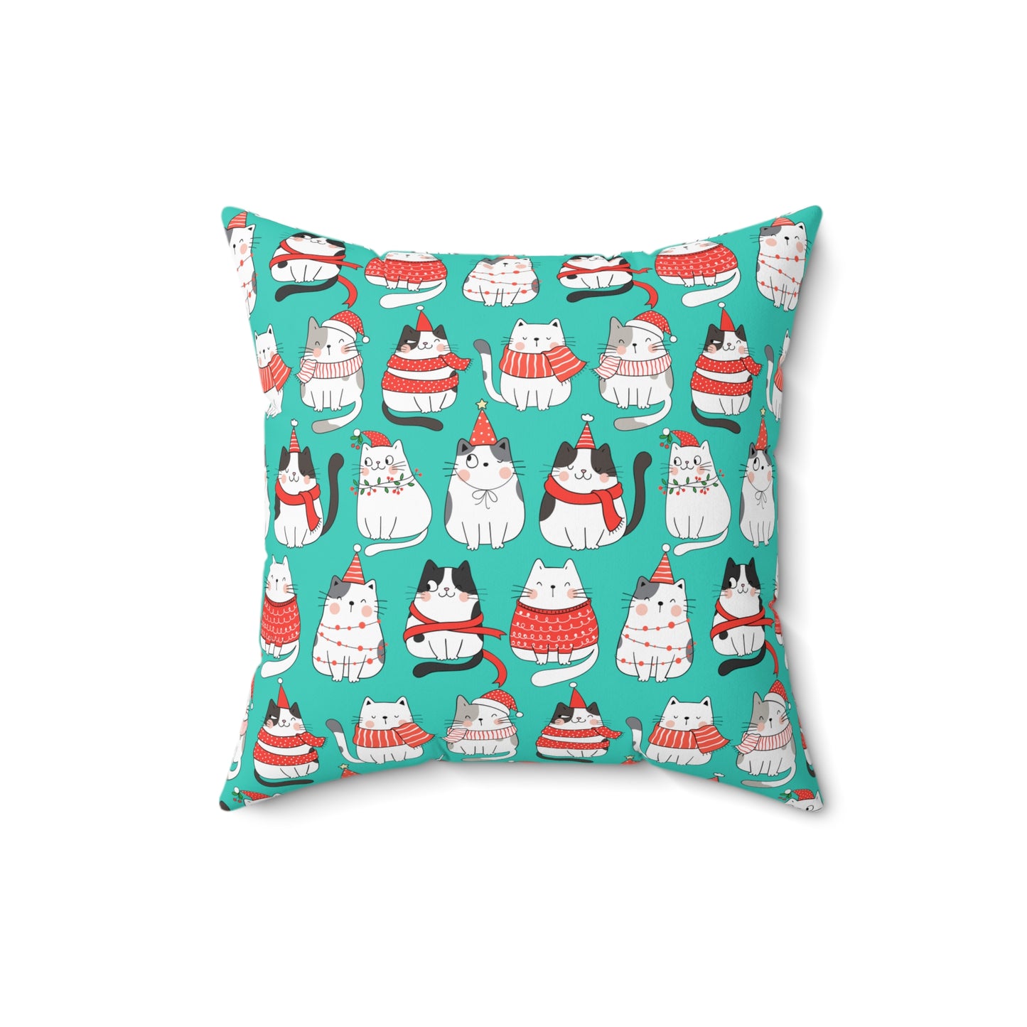 Cute Cats Pattern Christmas Pillow