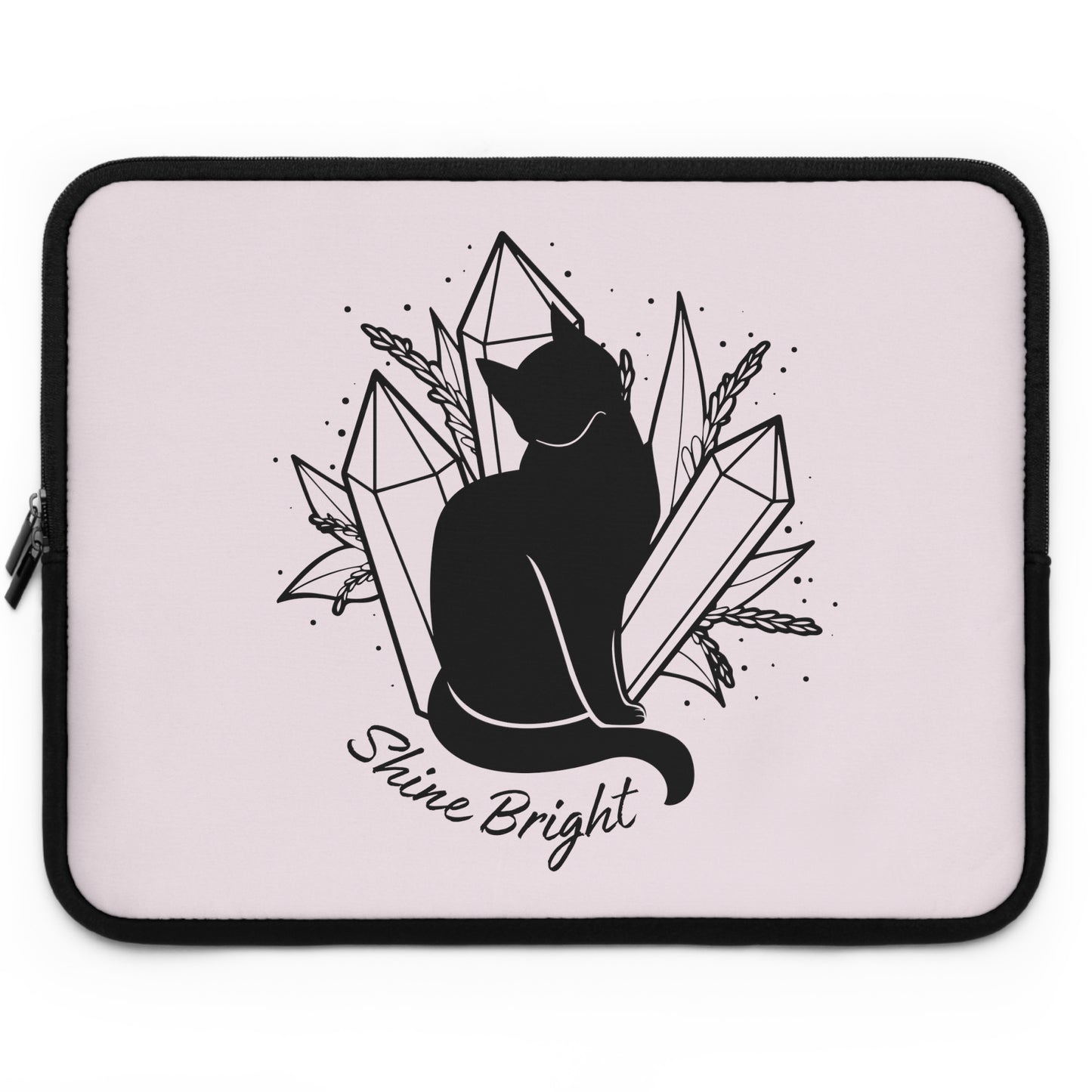 Crystals and Cat Laptop Sleeve