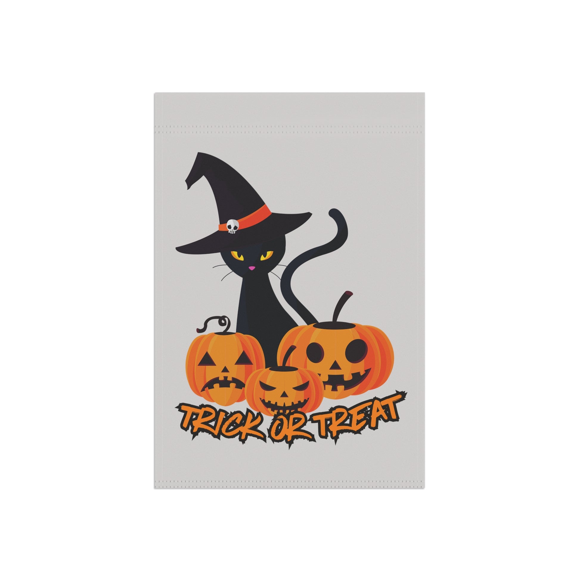 Black cat Trick or Treat Pumpkin Garden & House Banner, Cat Halloween Banner, witchy cat Banner, Spooky Season Banner, Halloween home decor