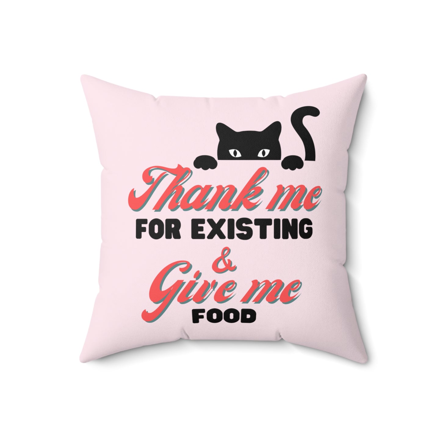 Funny Black cat Thanksgiving Pillow