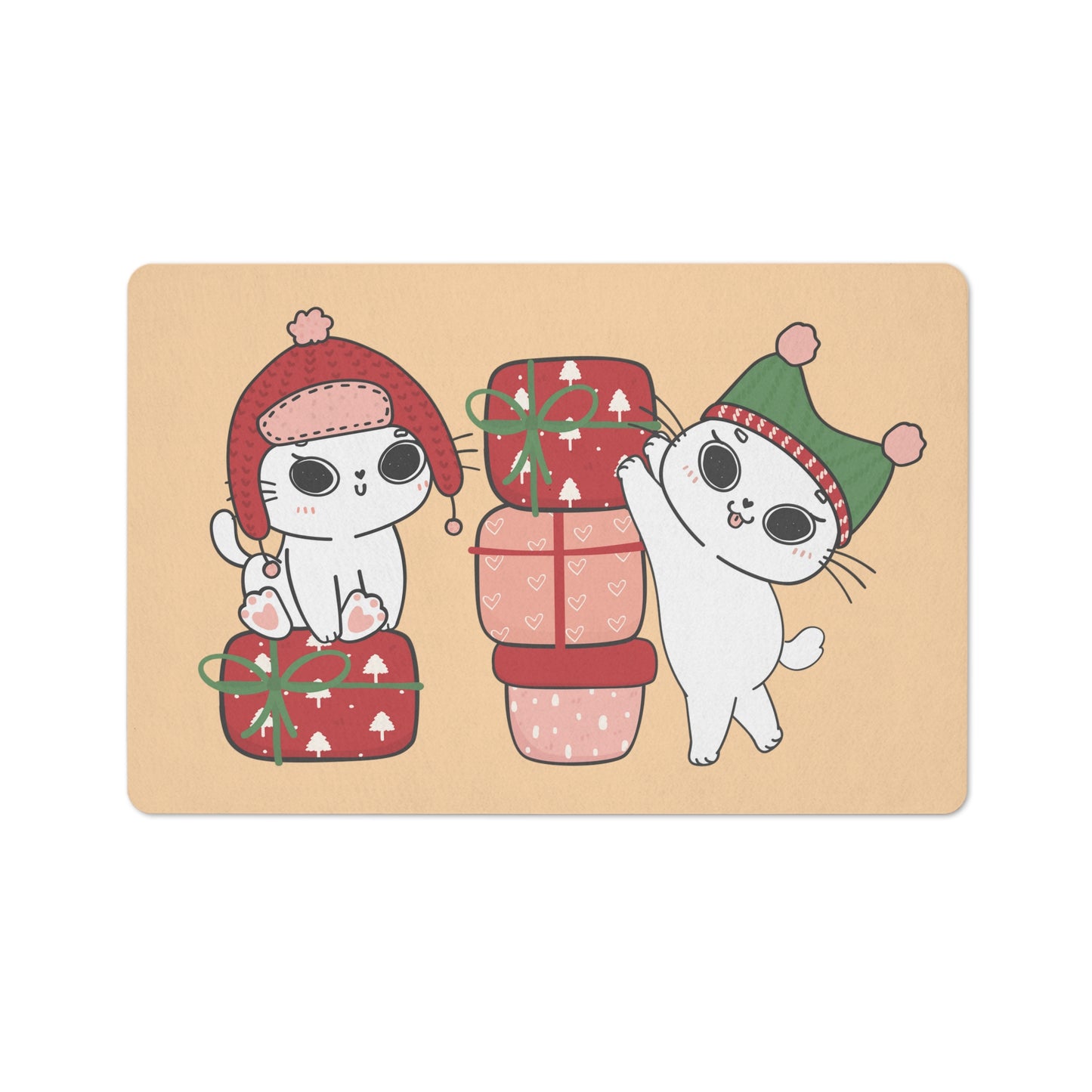 Cute Cats Christmas Floor Mat