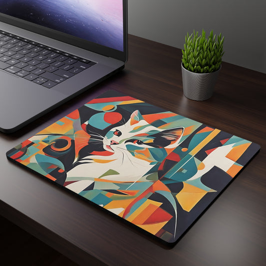 Abstract Cat Rectangular Mouse Pad