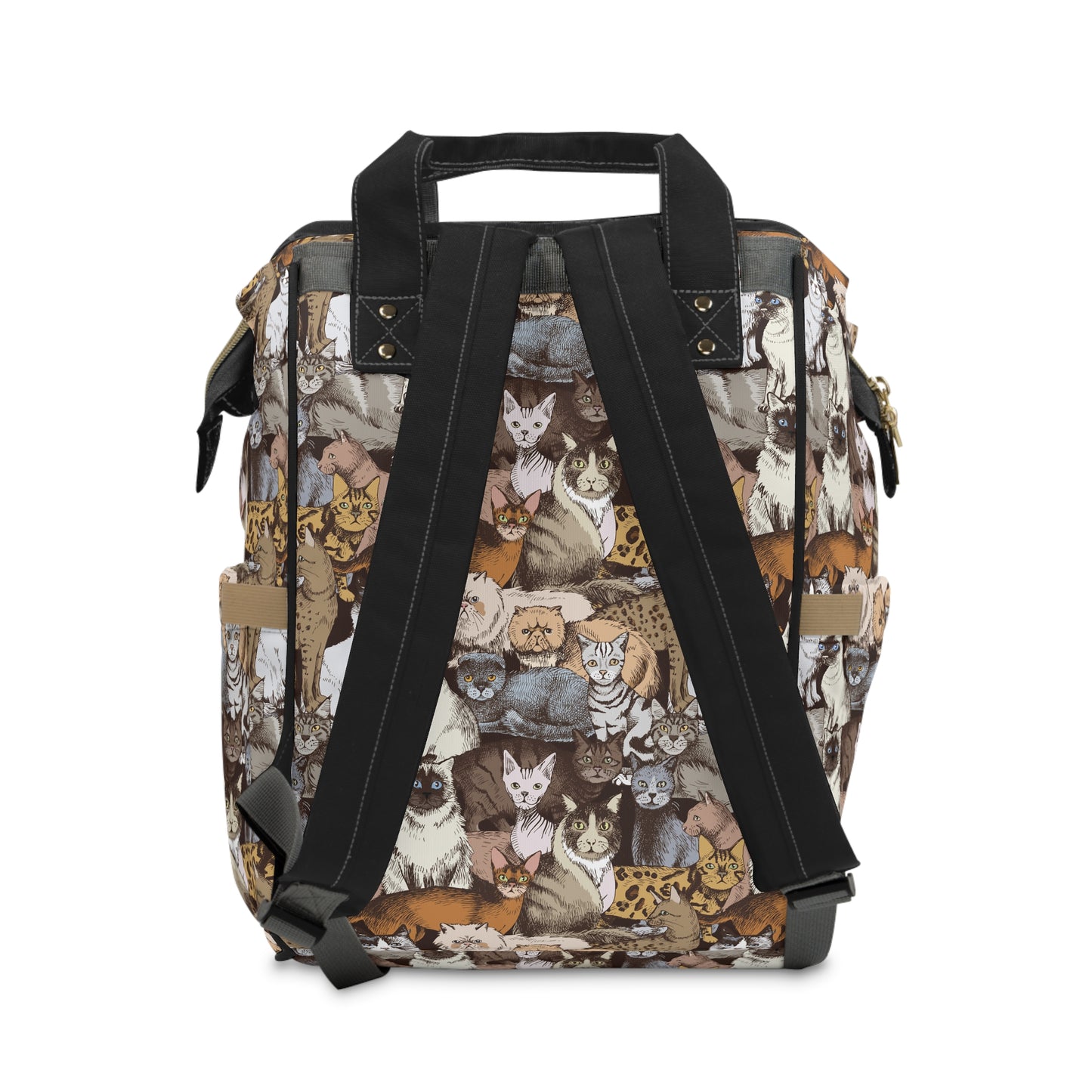 Cats Breed Pattern Large Capacity Backpack