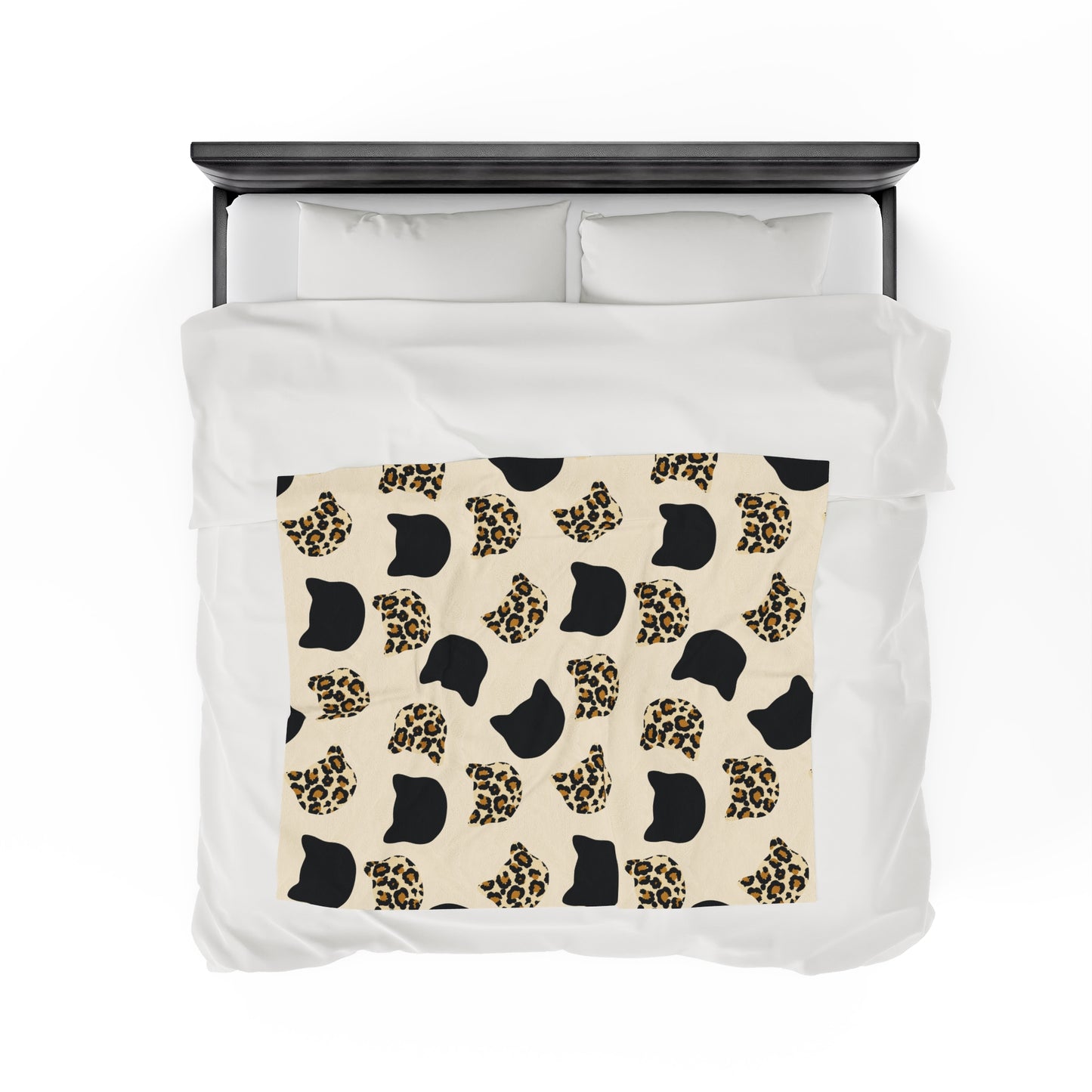 Cat Pattern Velveteen Plush Blanket