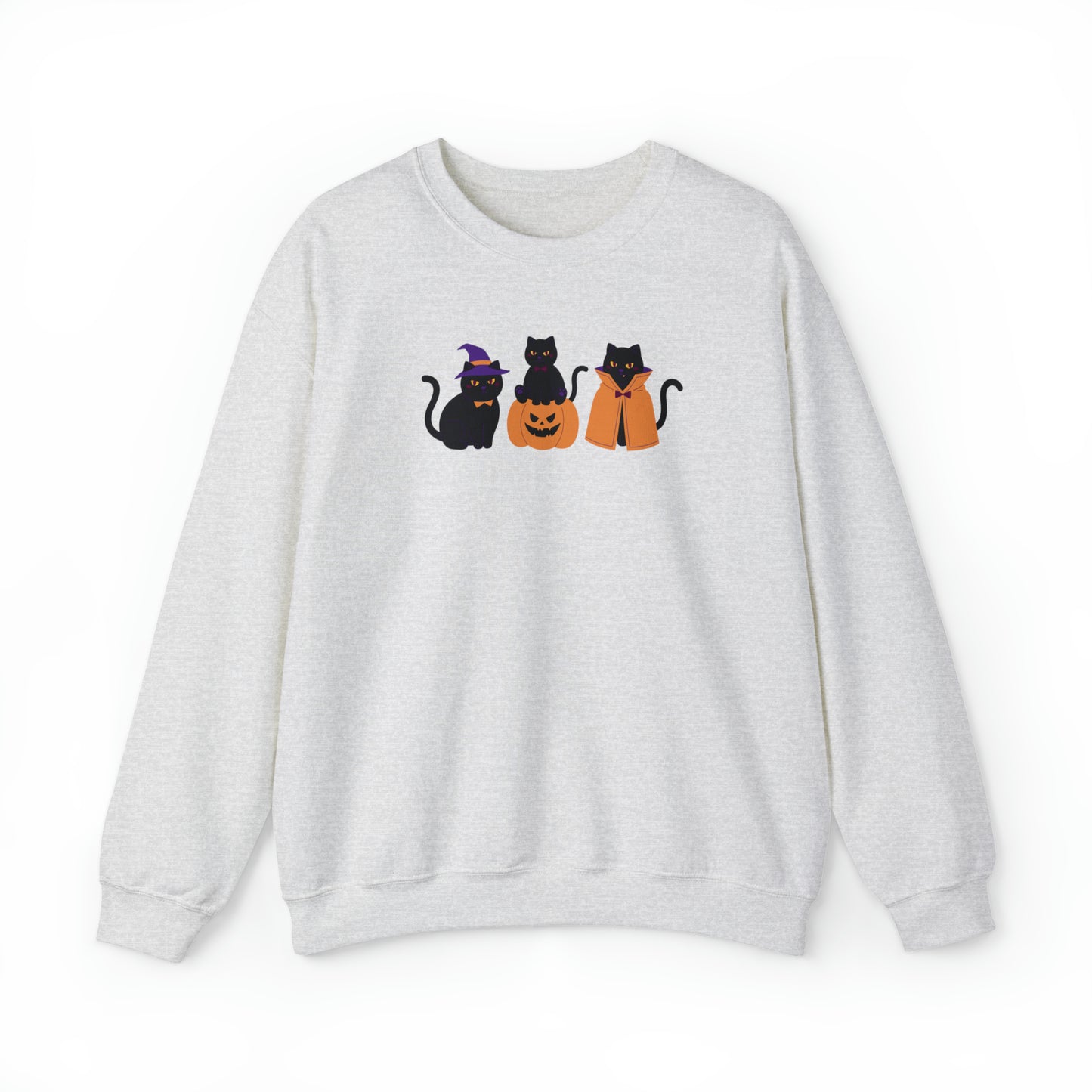 Cat Halloween sweatshirt, Spooky Season Crewneck Sweatshirt, Black Cats pumpkin sweater, Cat Lover jumper, Halloween Cat pullover, cat mom