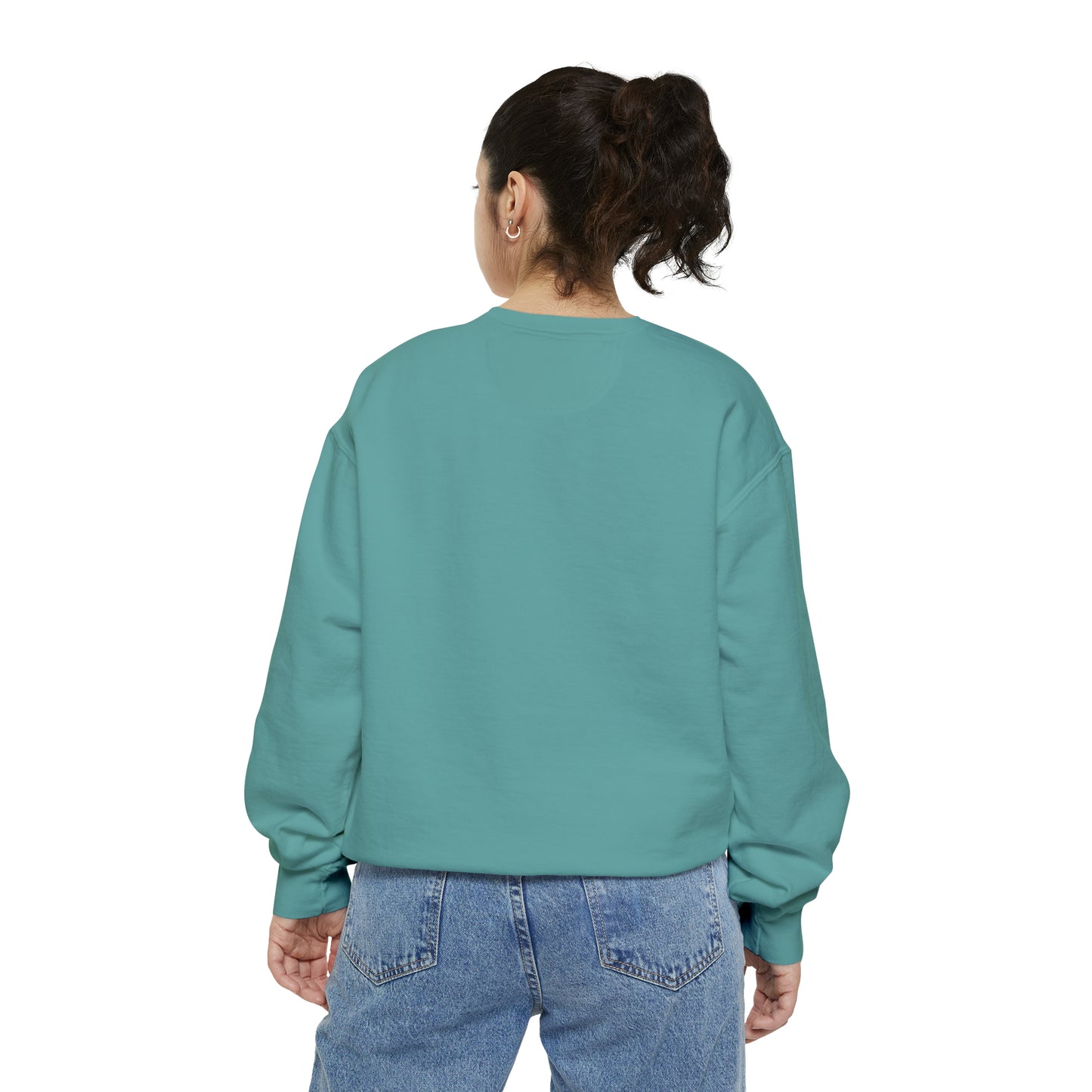 Nerdy Cat Garment-Dyed Sweatshirt