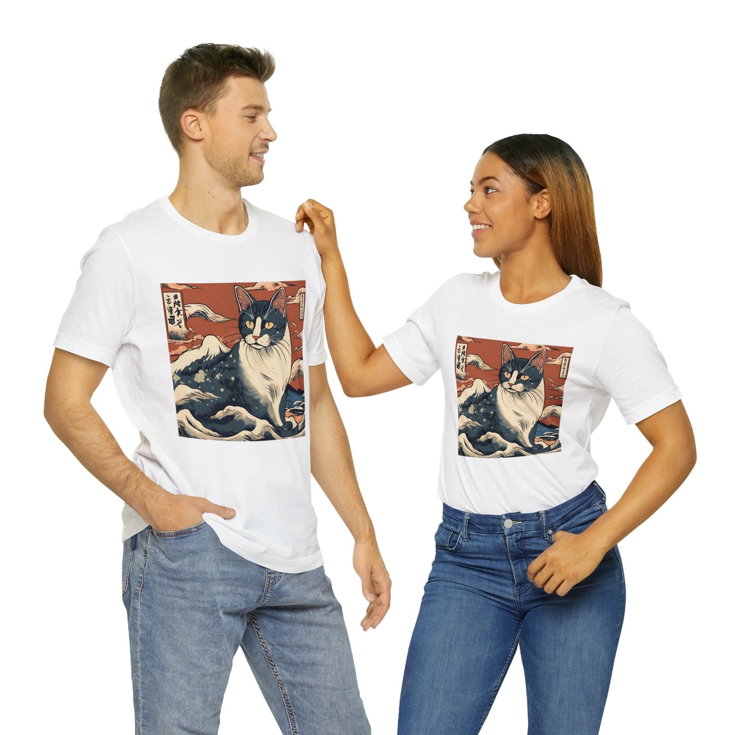 The Great Wave Cat T-shirt