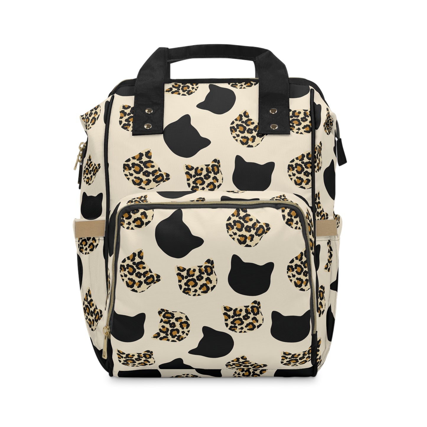 Cat Heads and Leopard Pattern Large Capacity Backpack