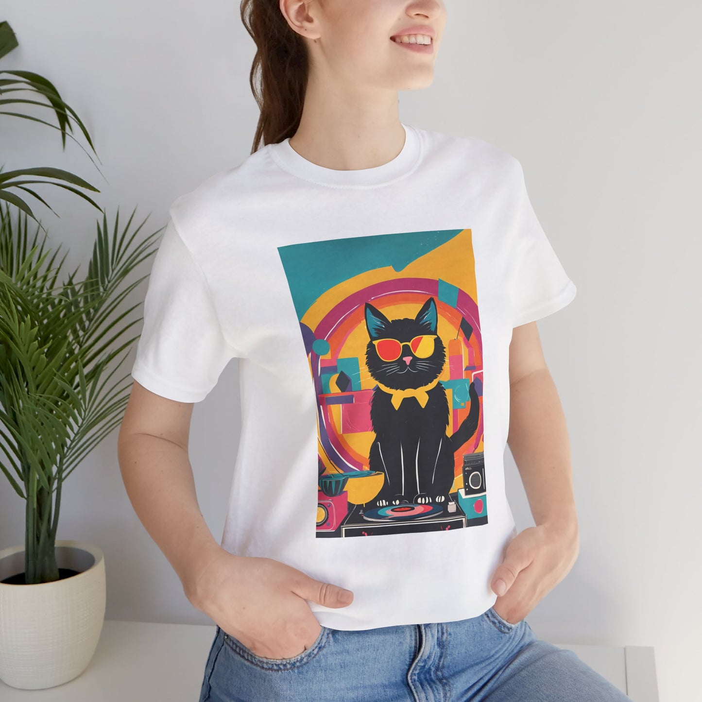 Black Cat DJ T-Shirt